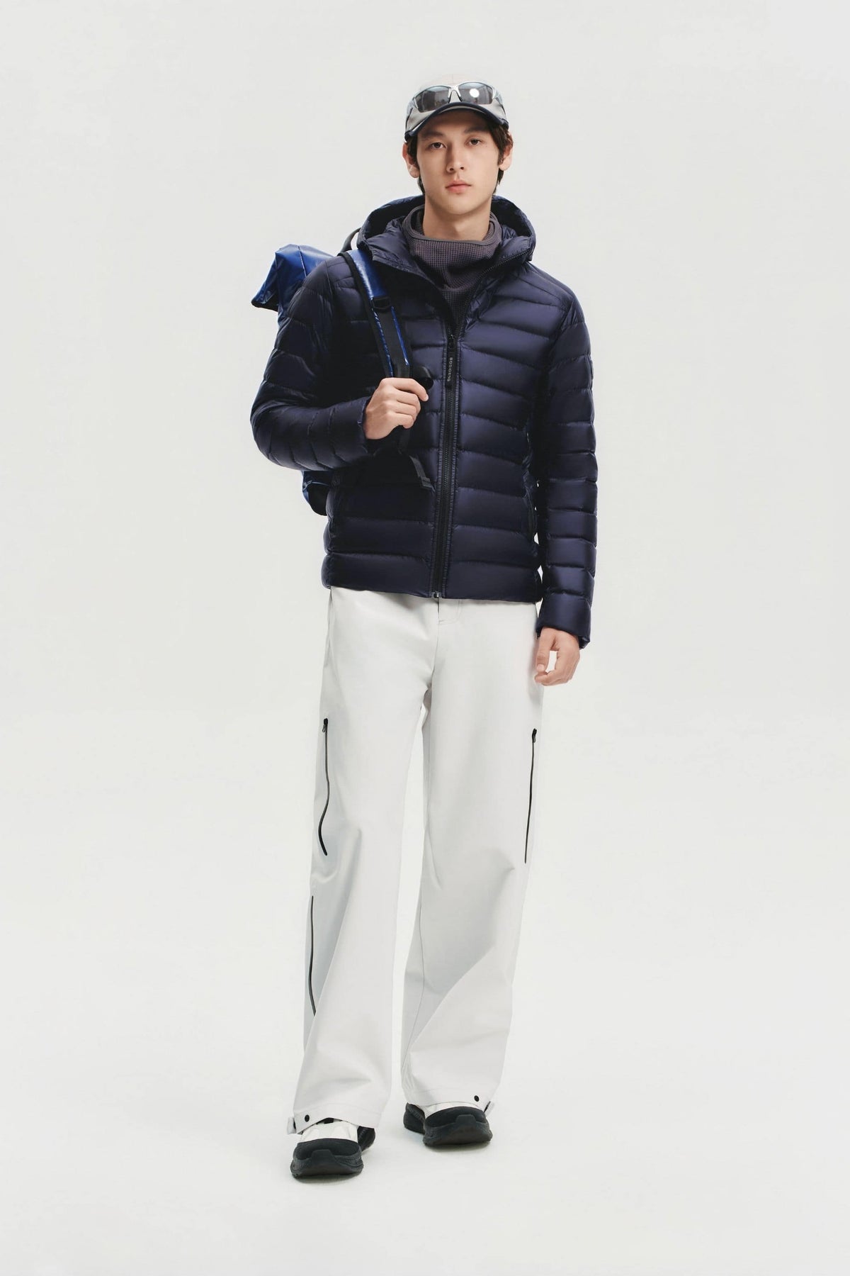 Mens Water-Repellent Goose Down Jacket W/ Hood 037M