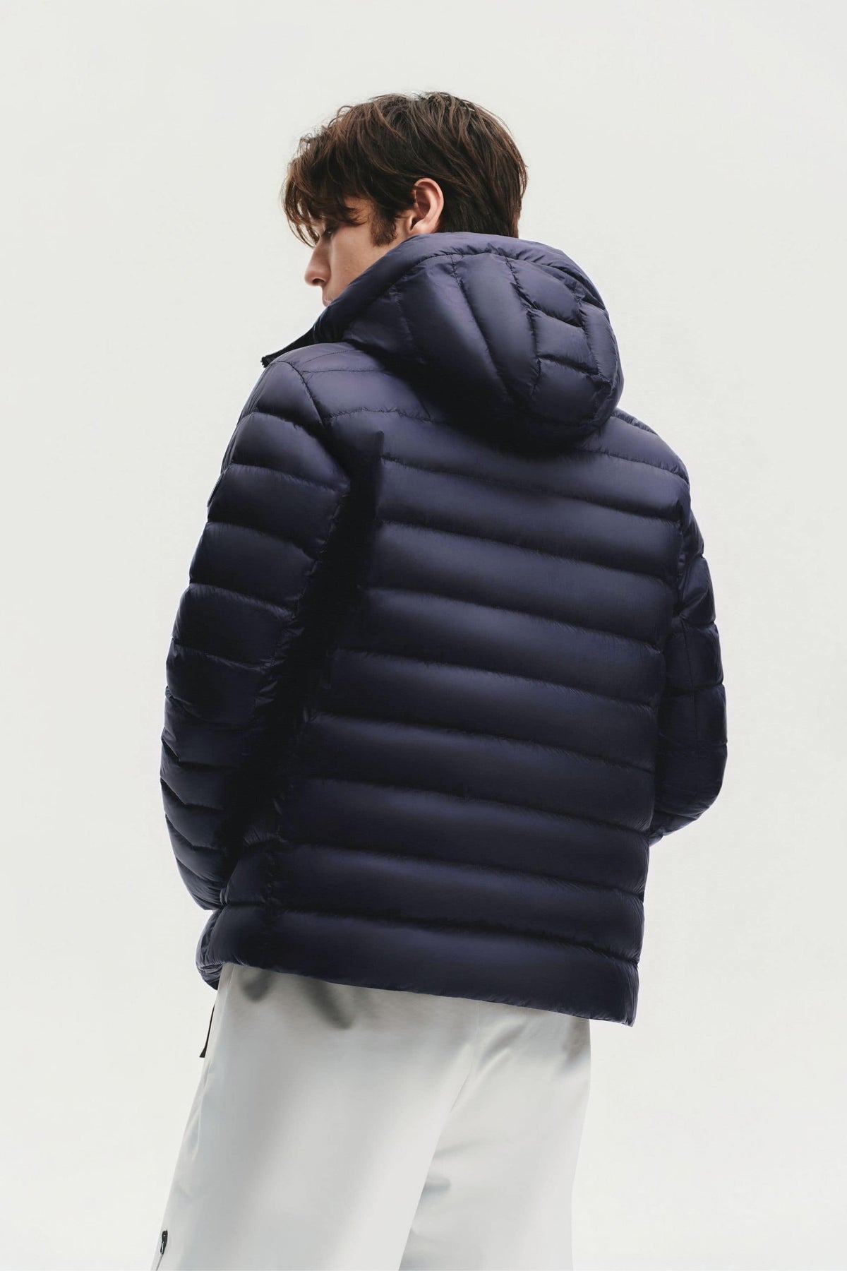 Mens Water-Repellent Goose Down Jacket W/ Hood 037M
