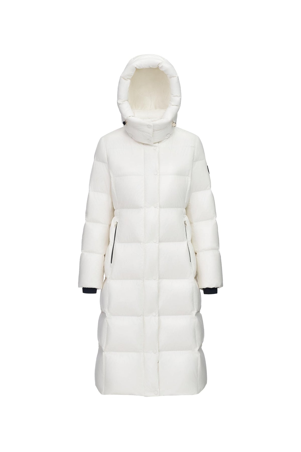 Puff Women's Full-Length Goose Down Jacket with Detachable Hood 128