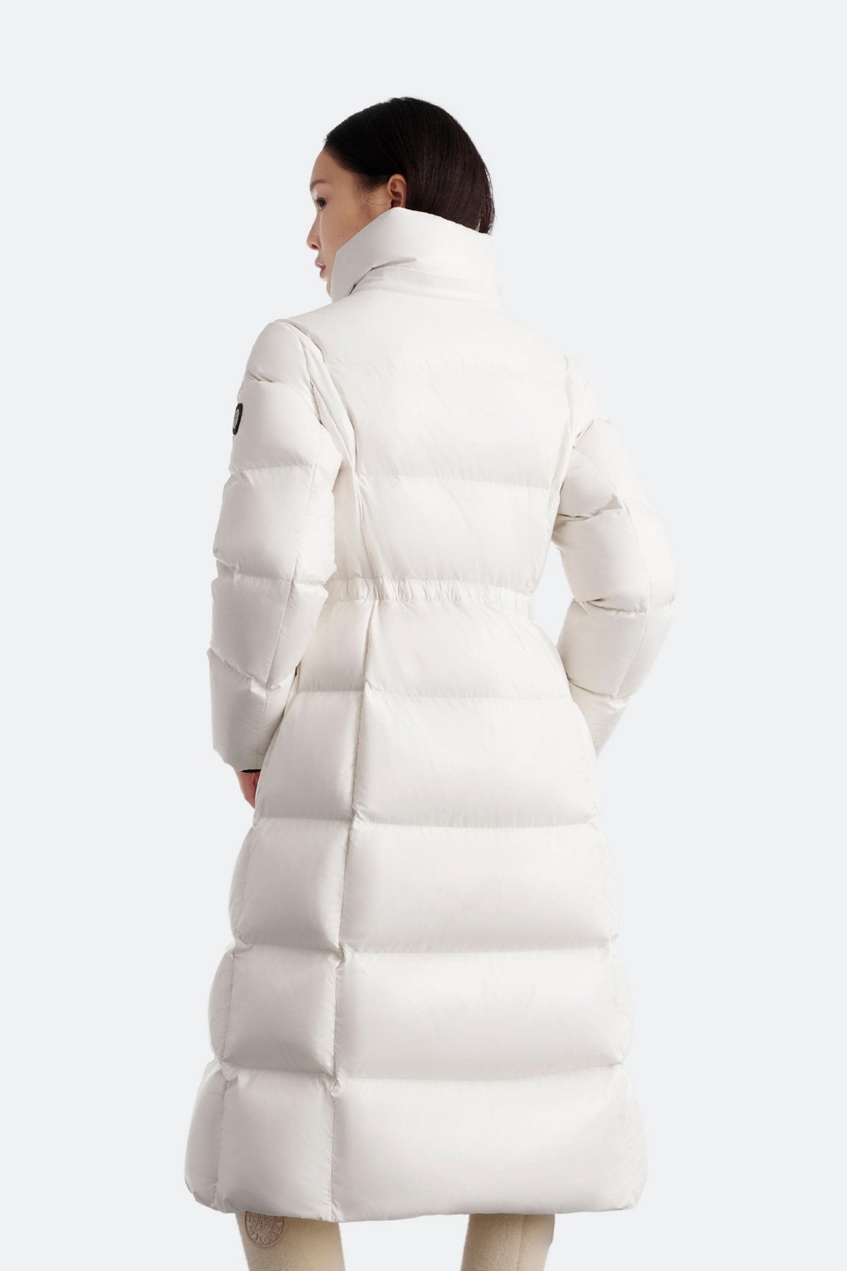 Puff Women's Full-Length Goose Down Jacket with Detachable Hood 128
