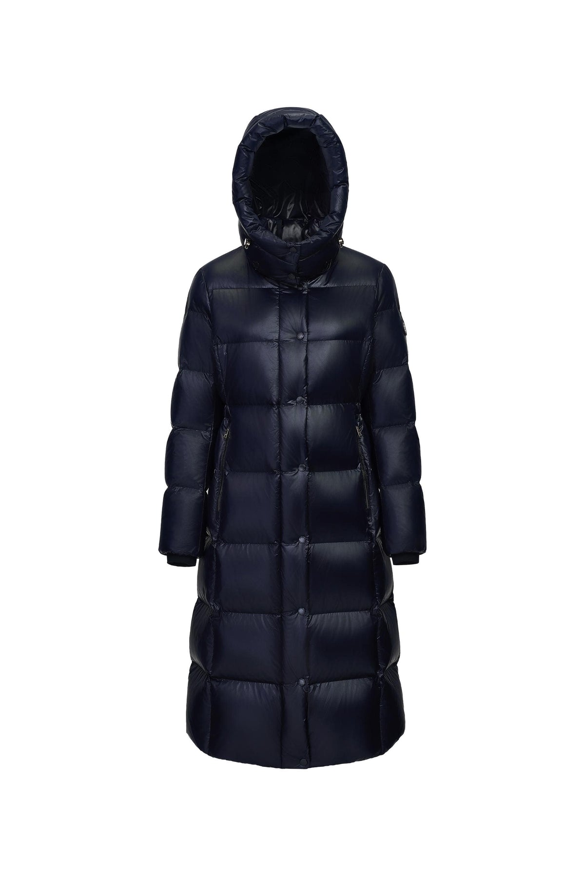 Puff Women's Full-Length Goose Down Jacket with Detachable Hood 128