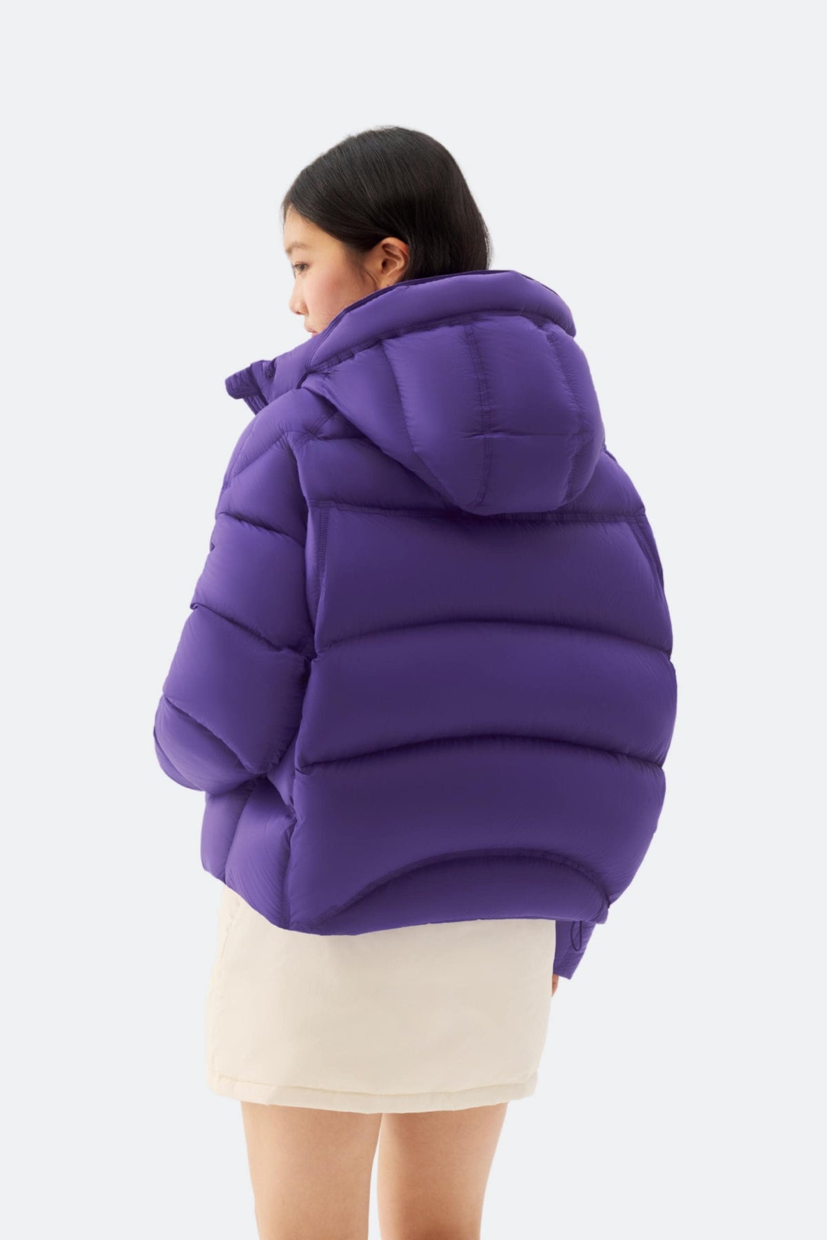 Puff Women's Short Down Jacket with Detachable Hood 102