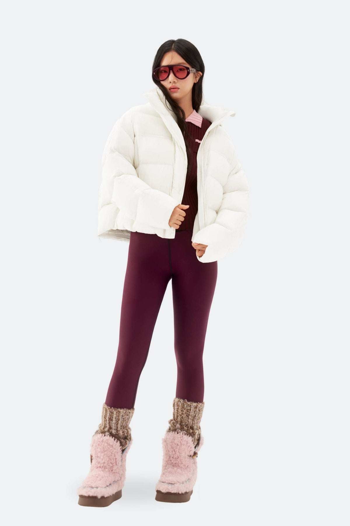 Puff Women's Short Down Jacket with Detachable Hood 102