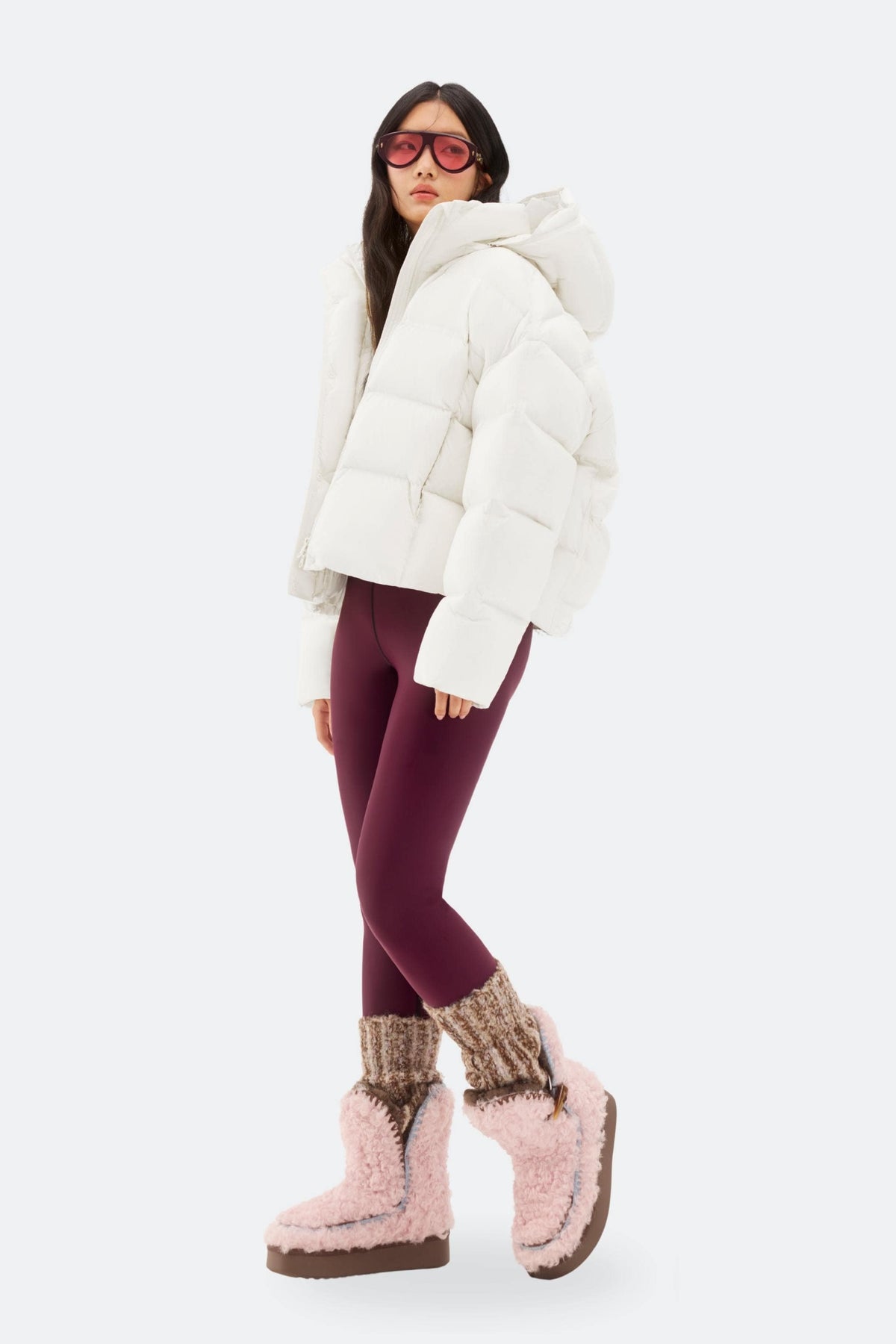 Puff Women's Short Down Jacket with Detachable Hood 102