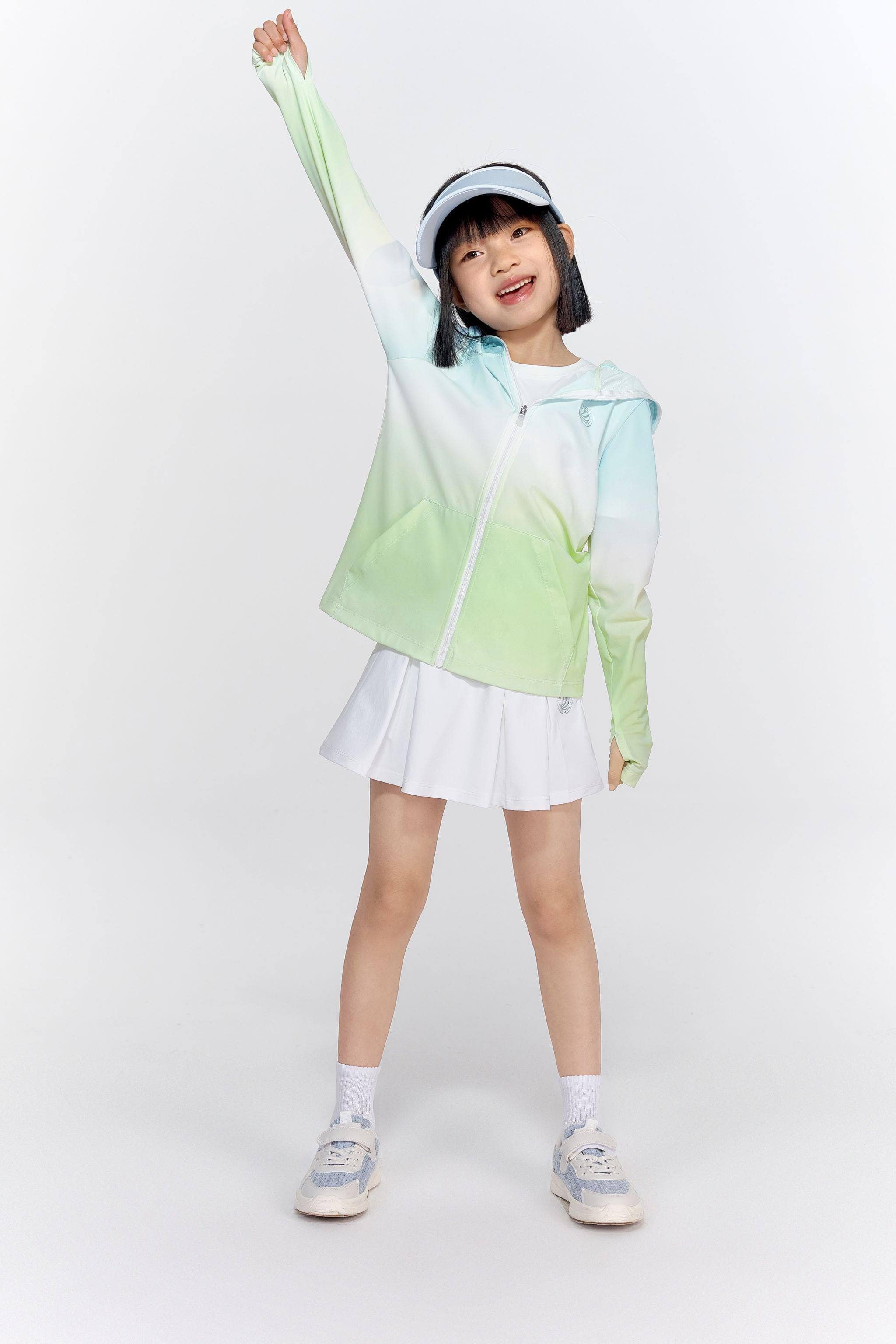 BOSIDENG SS24 Kid's UPF Protection Jacket Hero Style Jacket 4-5YR / Blue-Green Gradient