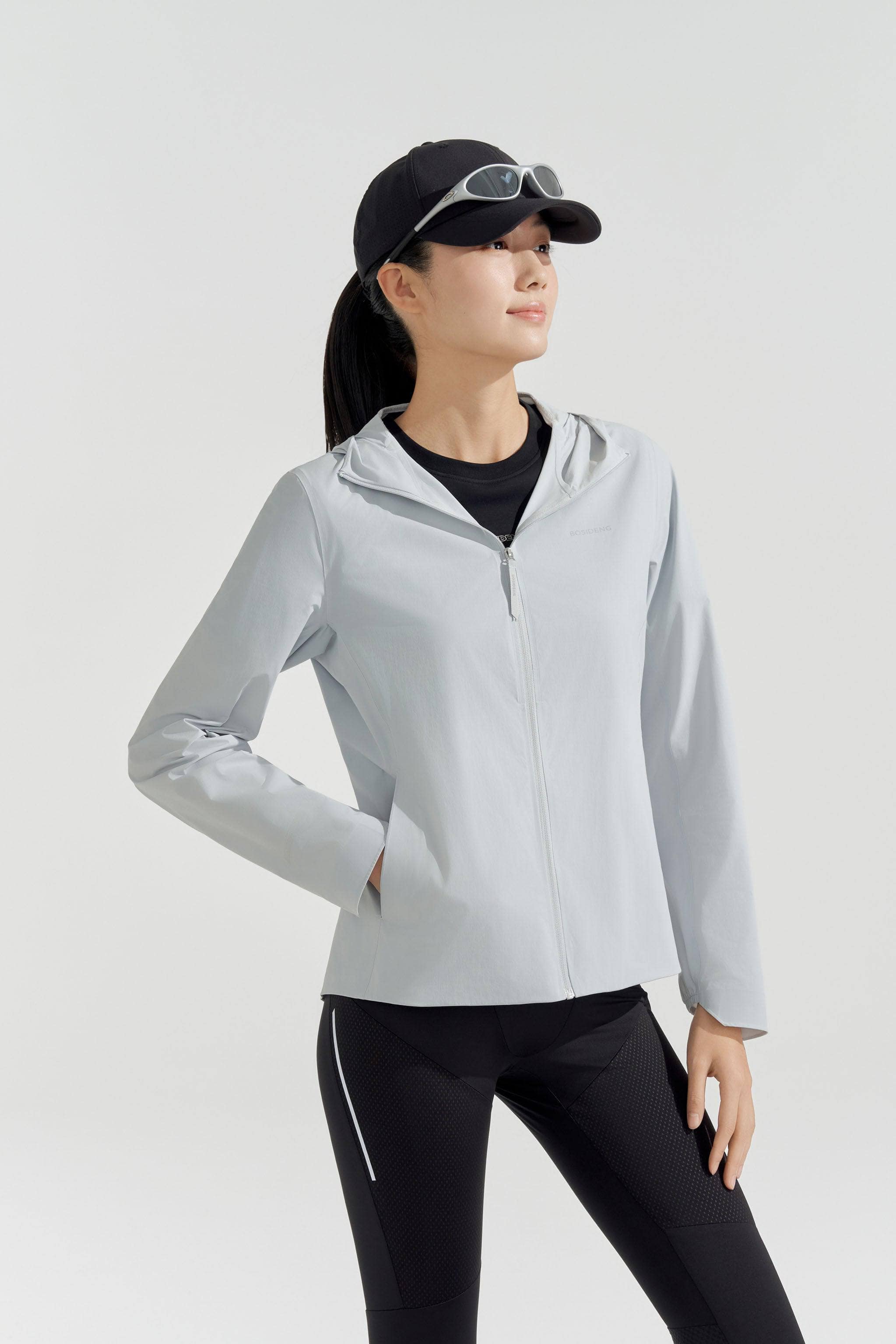 Women's Hi-Tech UPF Jacket 2186 — Crafted to ensure you stay cool and comfortable during every outdoor adventure in Light Grey, sizes 4–12