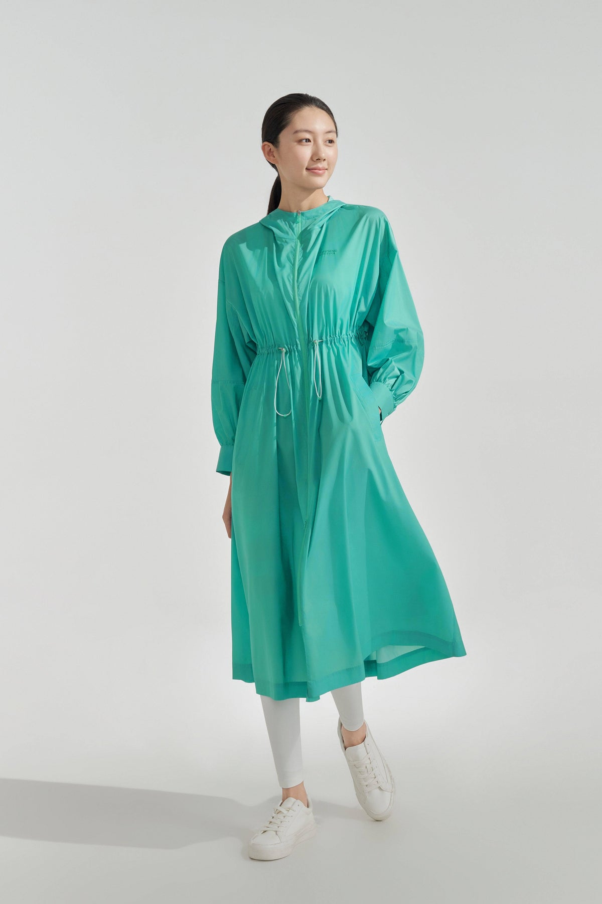 BOSIDENG SS24 Silk Blend Summer Protection Gown with Drawstring Jacket