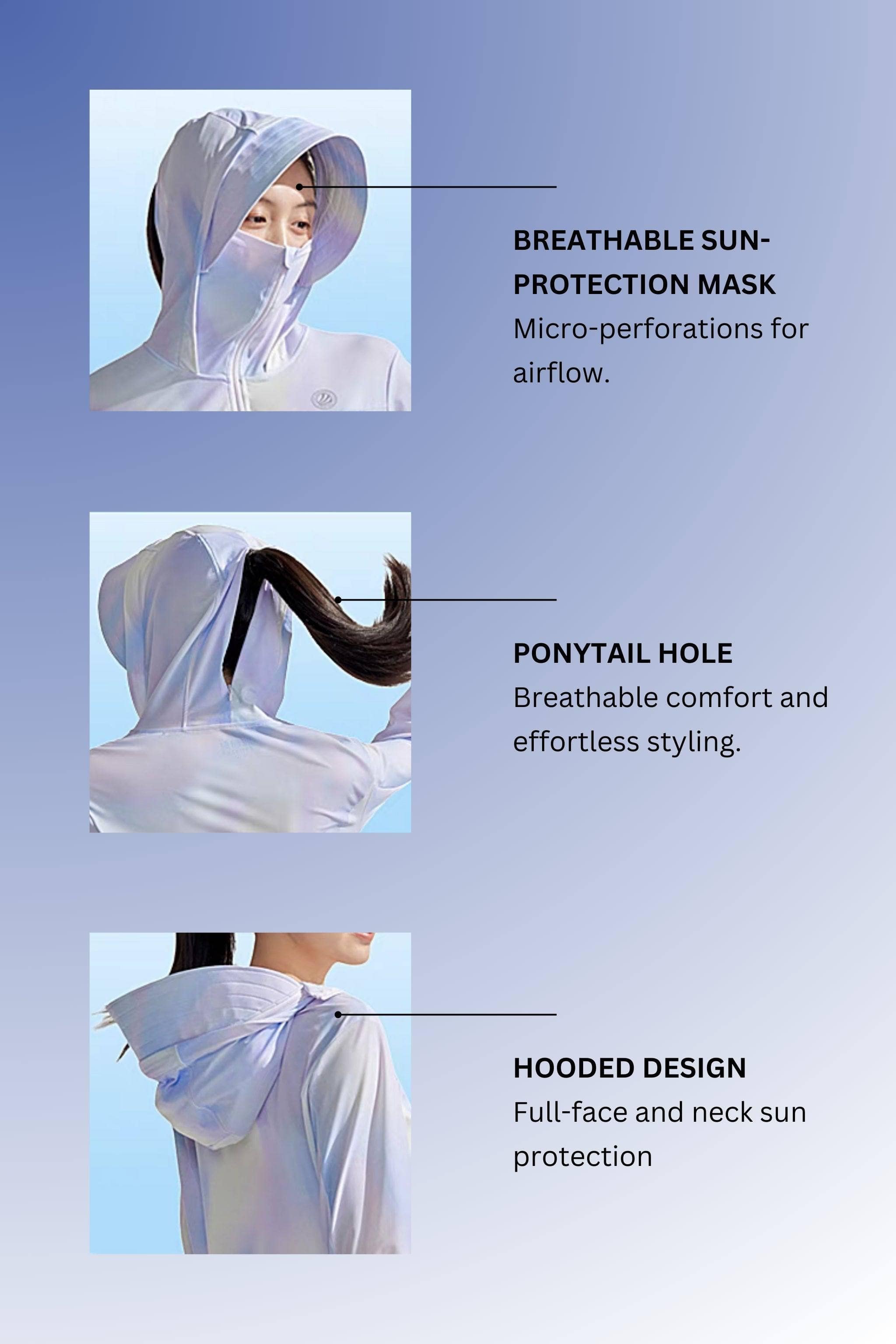 BOSIDENG SS24 Women's UPF Protection Full Length Jacket Jacket