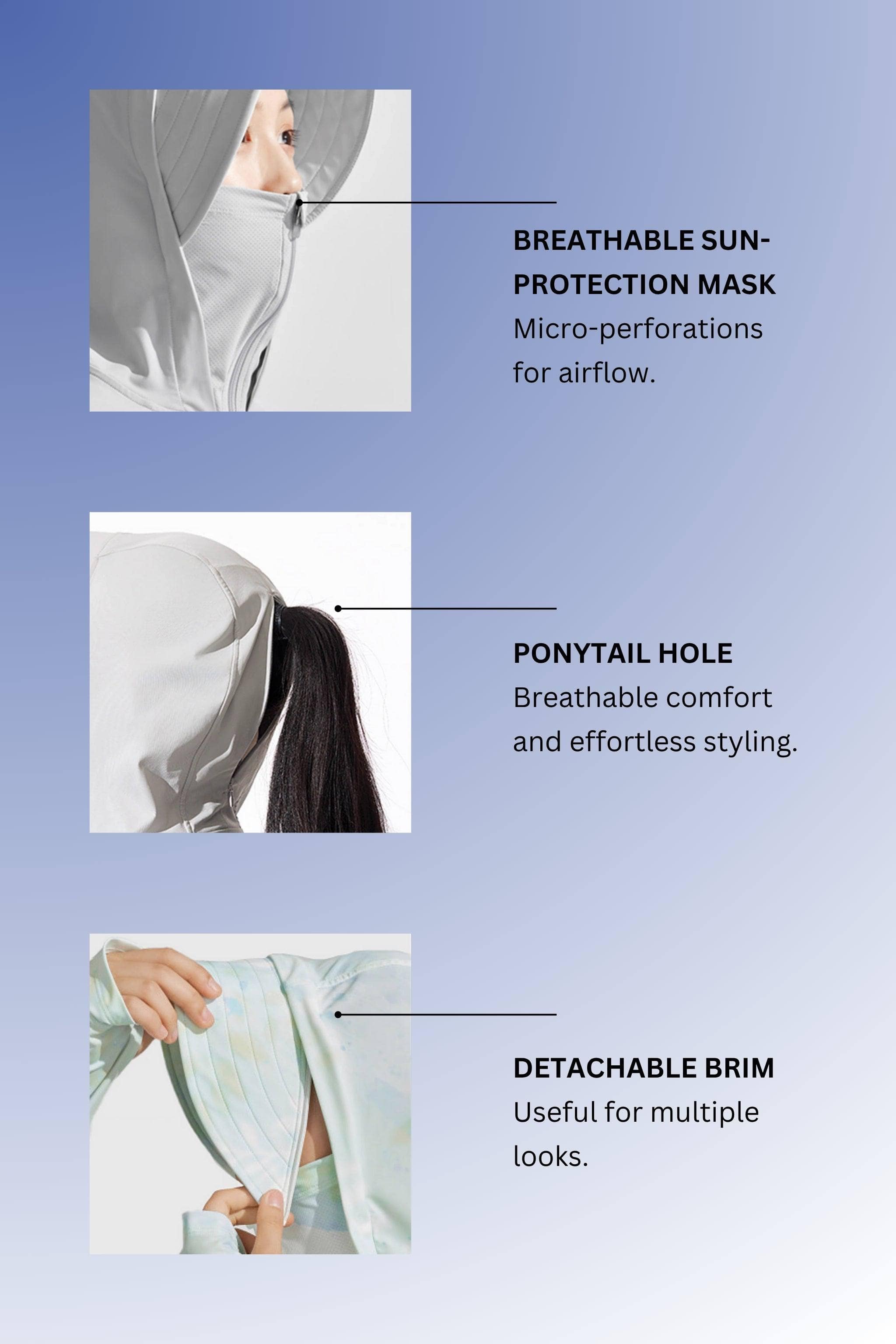 BOSIDENG SS24 Women's UPF Protection Poncho Jacket Jacket