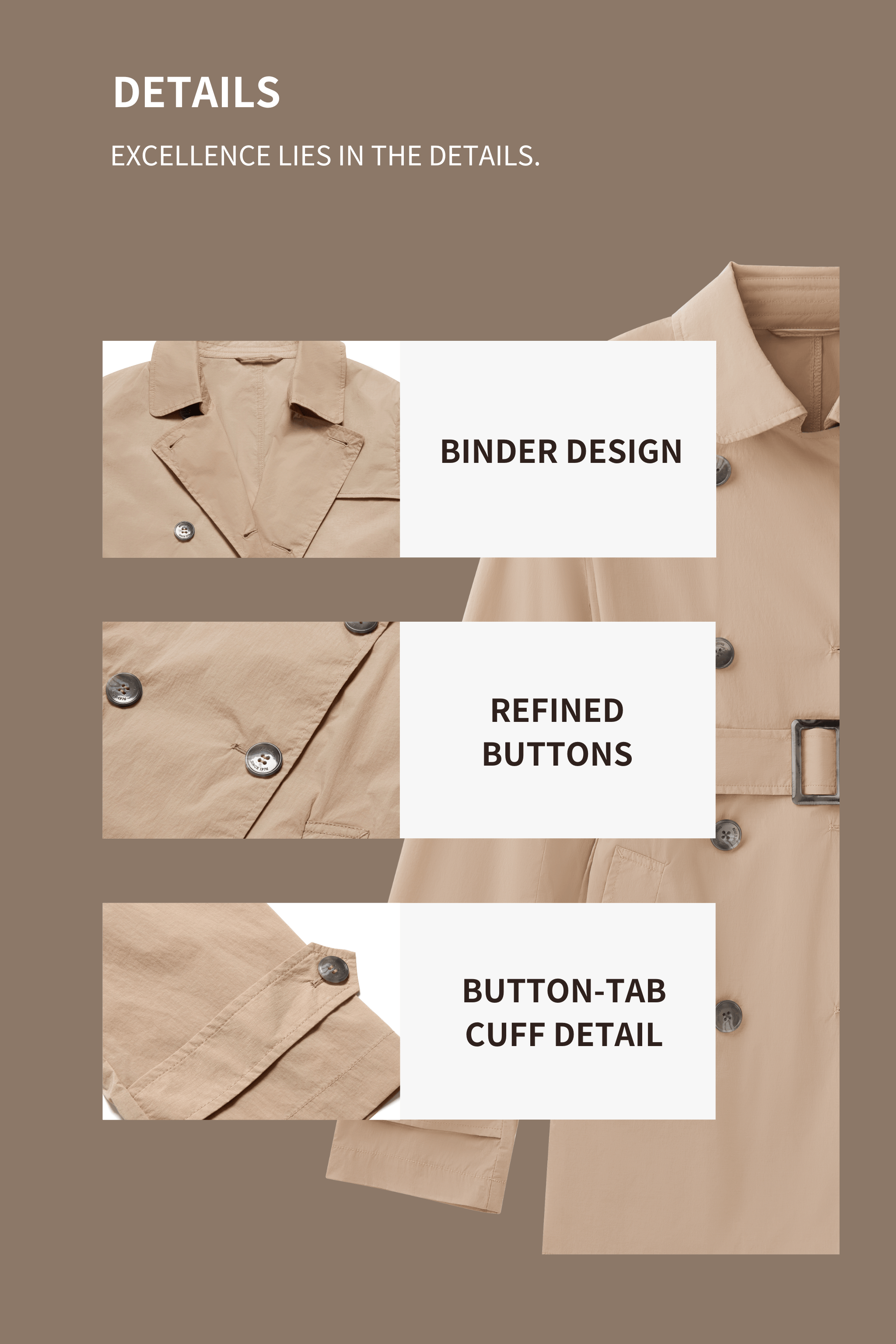 Women's UPF Short Summer Trench 112