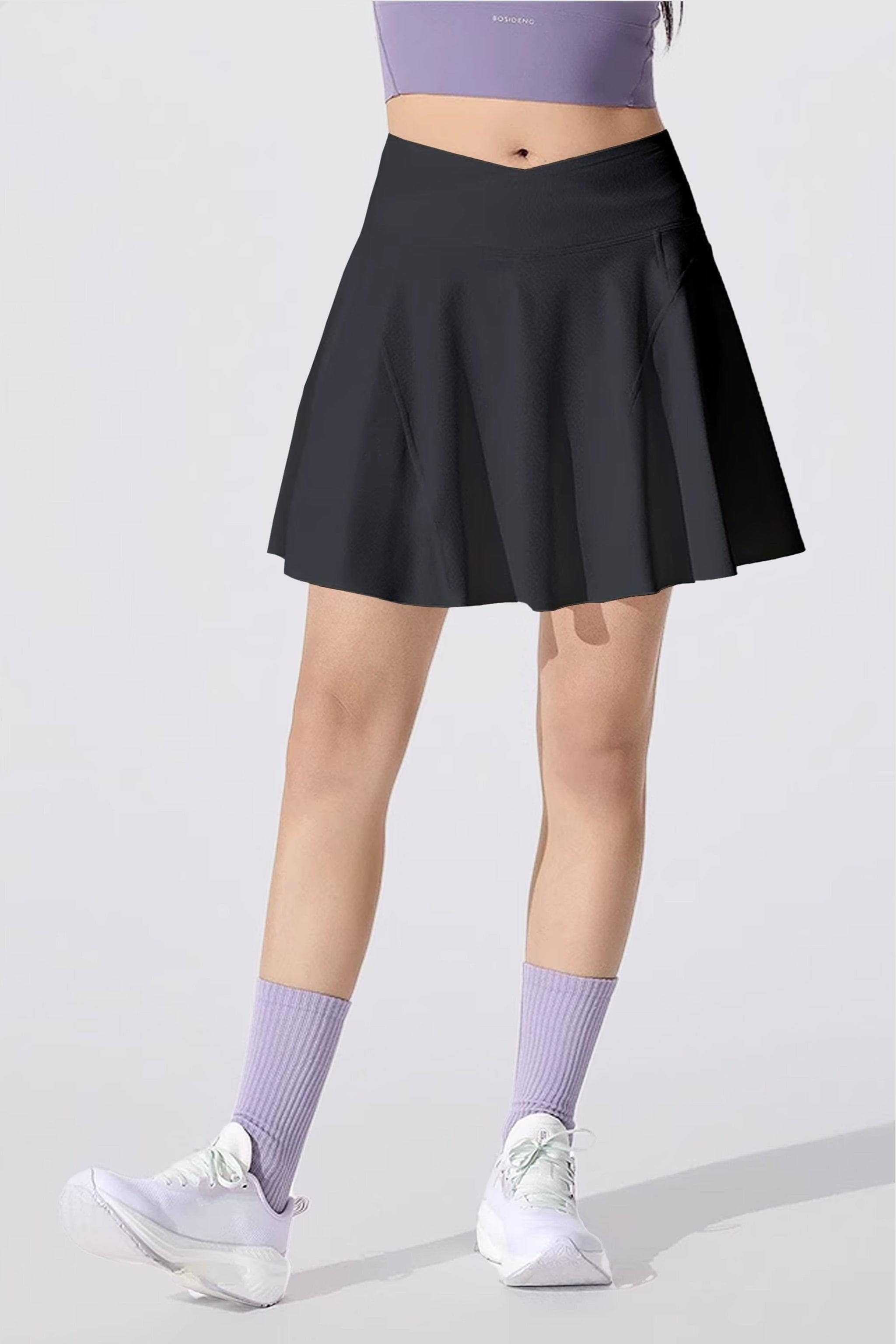 Women's Summer Sports Shorts 3104 — Stay cool and confident with our sun-protection skort in Black, sizes 4–16