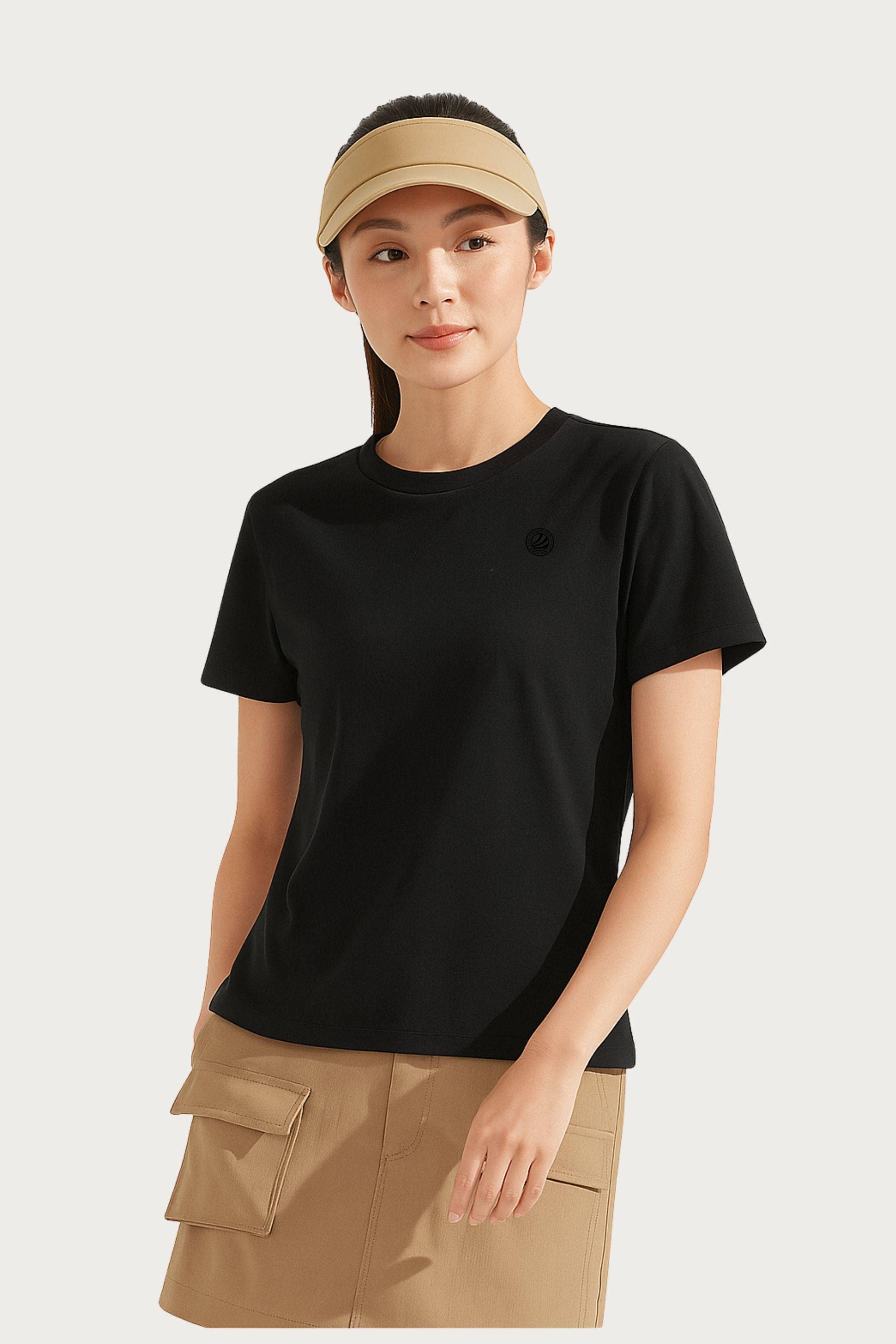 BOSIDENG SS25 Women's Summer Short Sleeve Top 5108 Top Black / 4