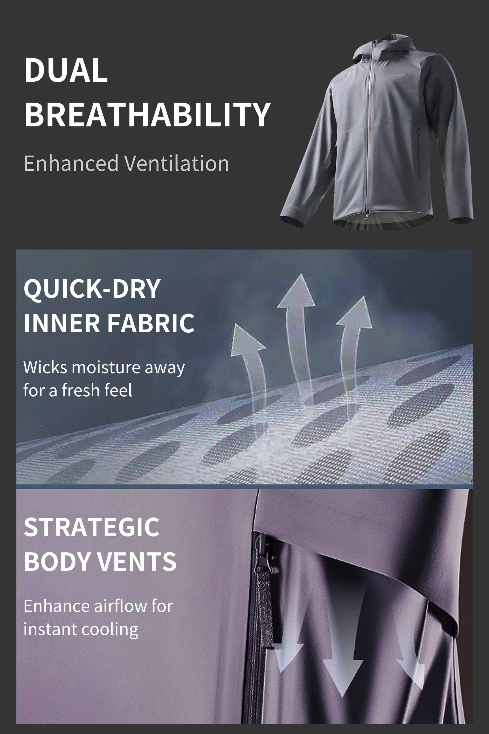 BOSIDENG SS25 Men's All Weather Jacket 2091 Coats & Jackets