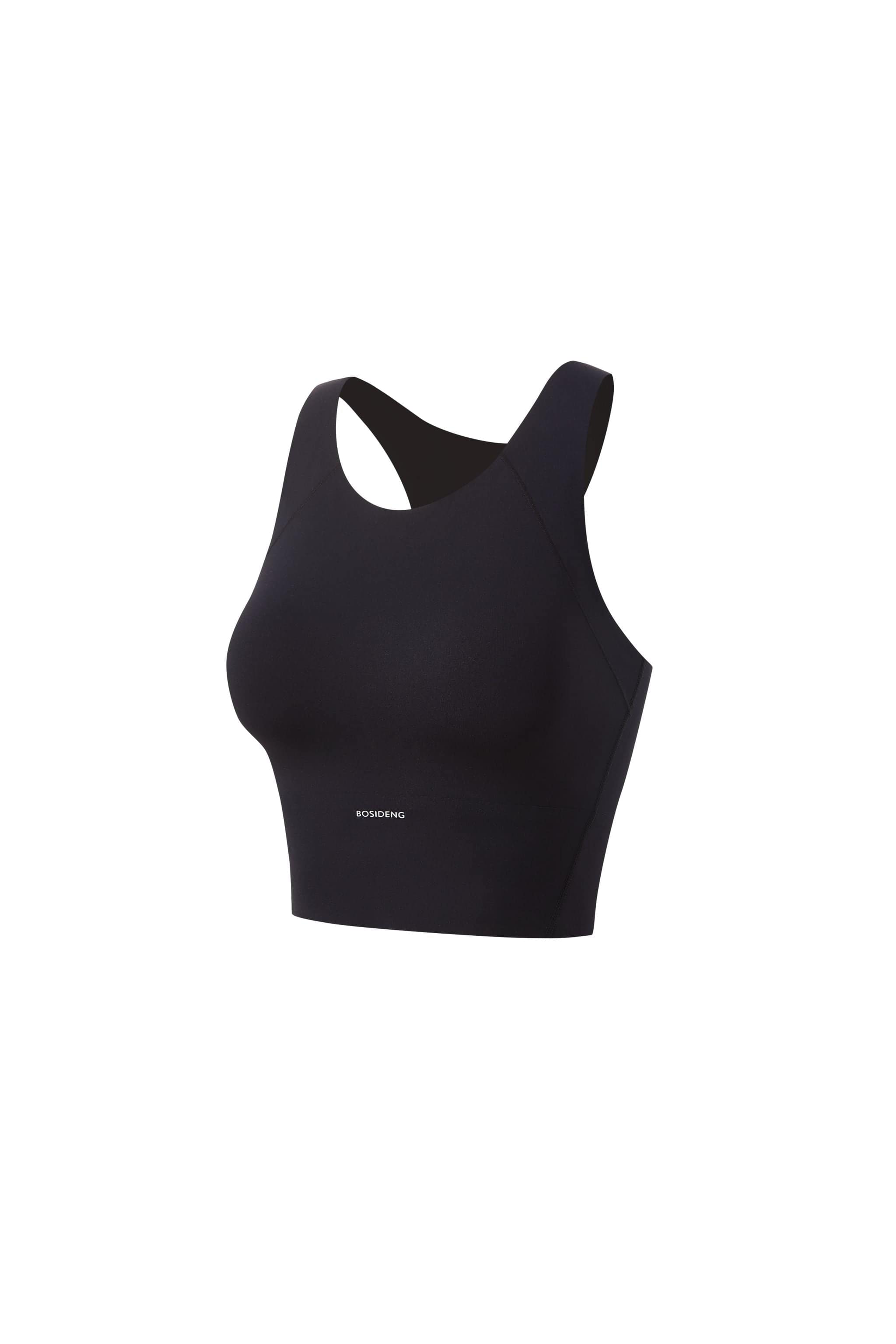 Women's Summer Sports Cropped Vest 3194 — built-in-bra sports cami features breathable 3D padding for shock absorption — view 3
