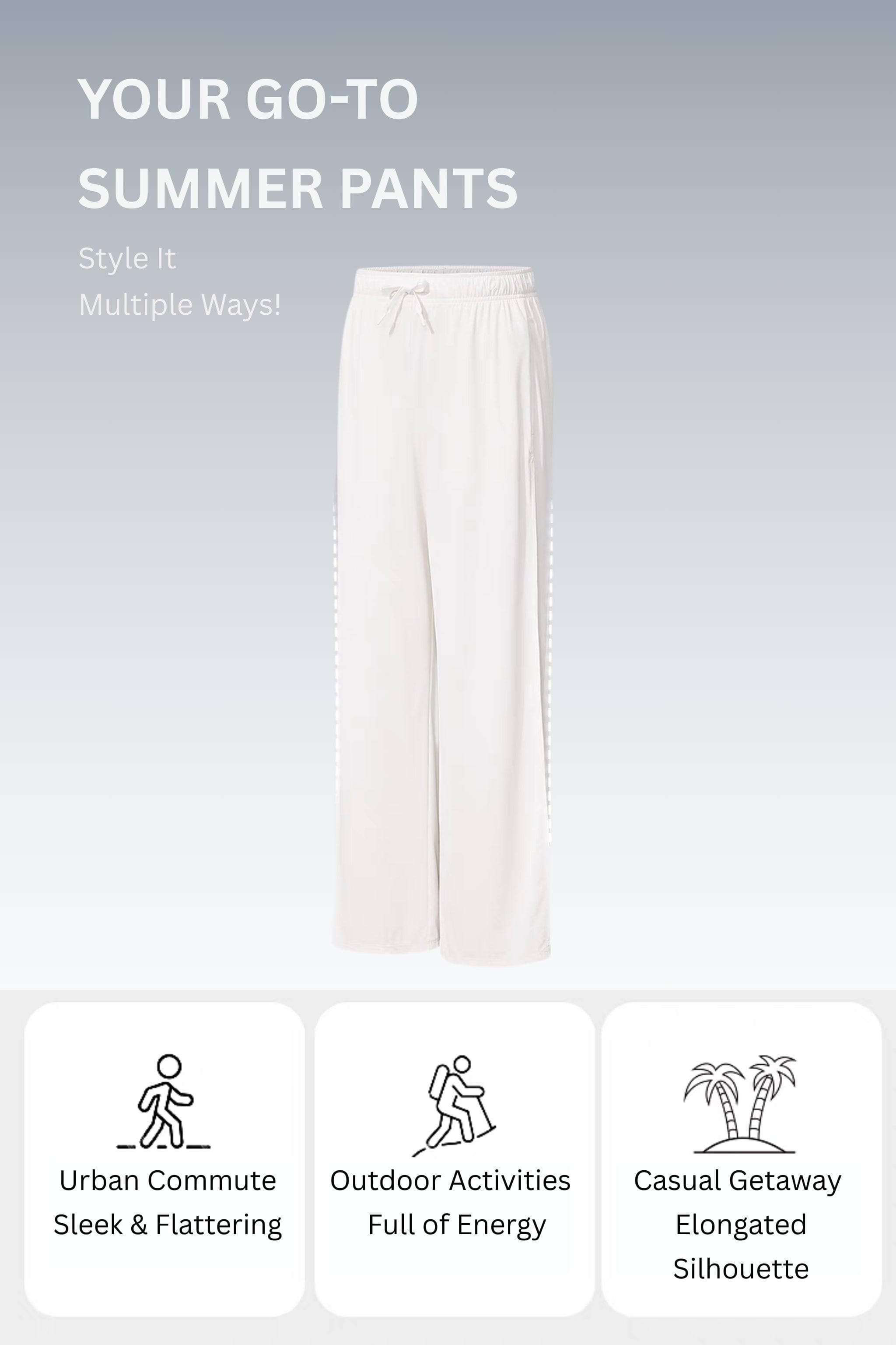 Women's Wide Leg Trousers 808 — trousers keep the wearer cool and present a refined silhouette for both daily wear — view 2