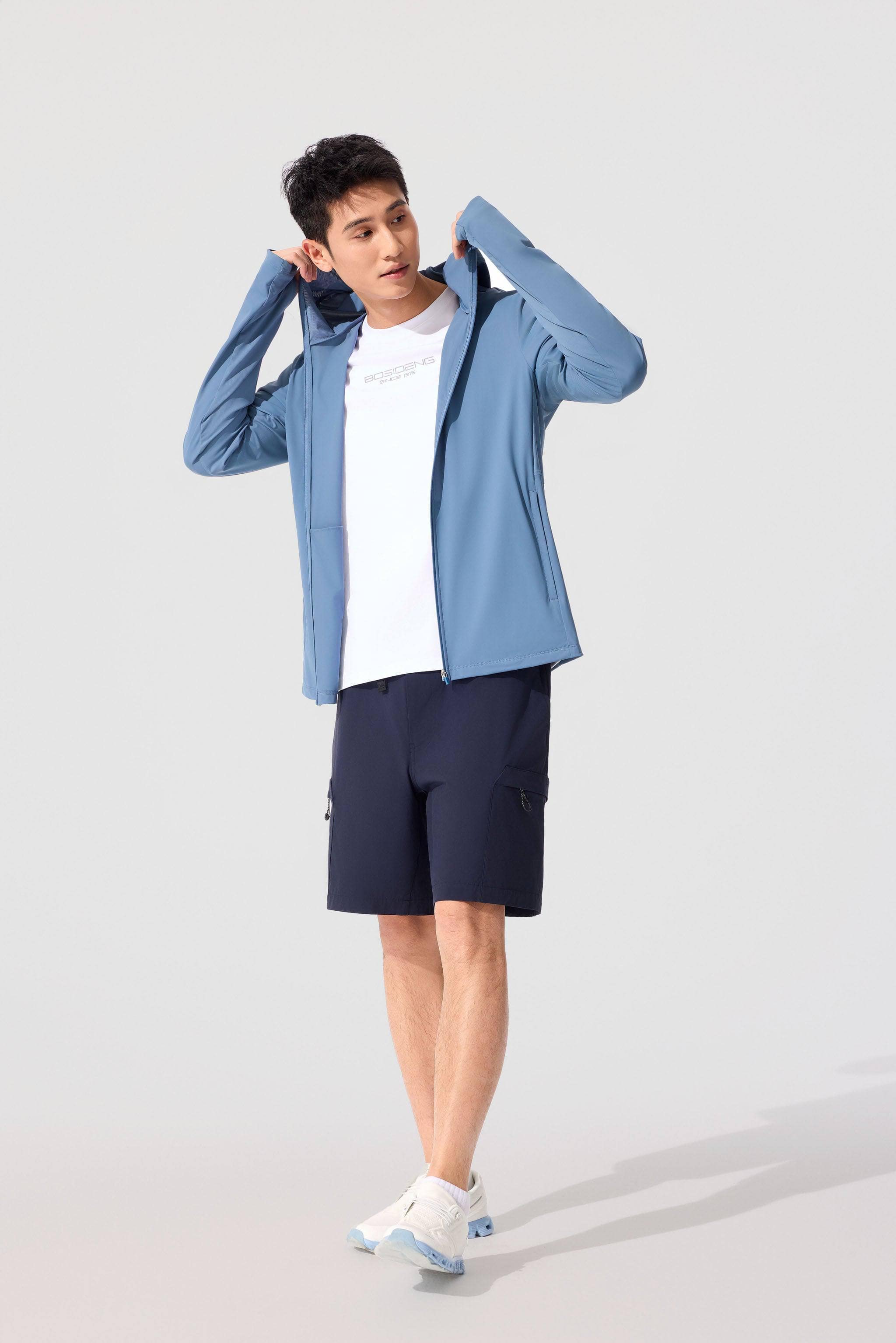 BOSIDENG SS25 Men's UPF Protection Jacket 5113 Coats & Jackets XS / Light Slate Grey