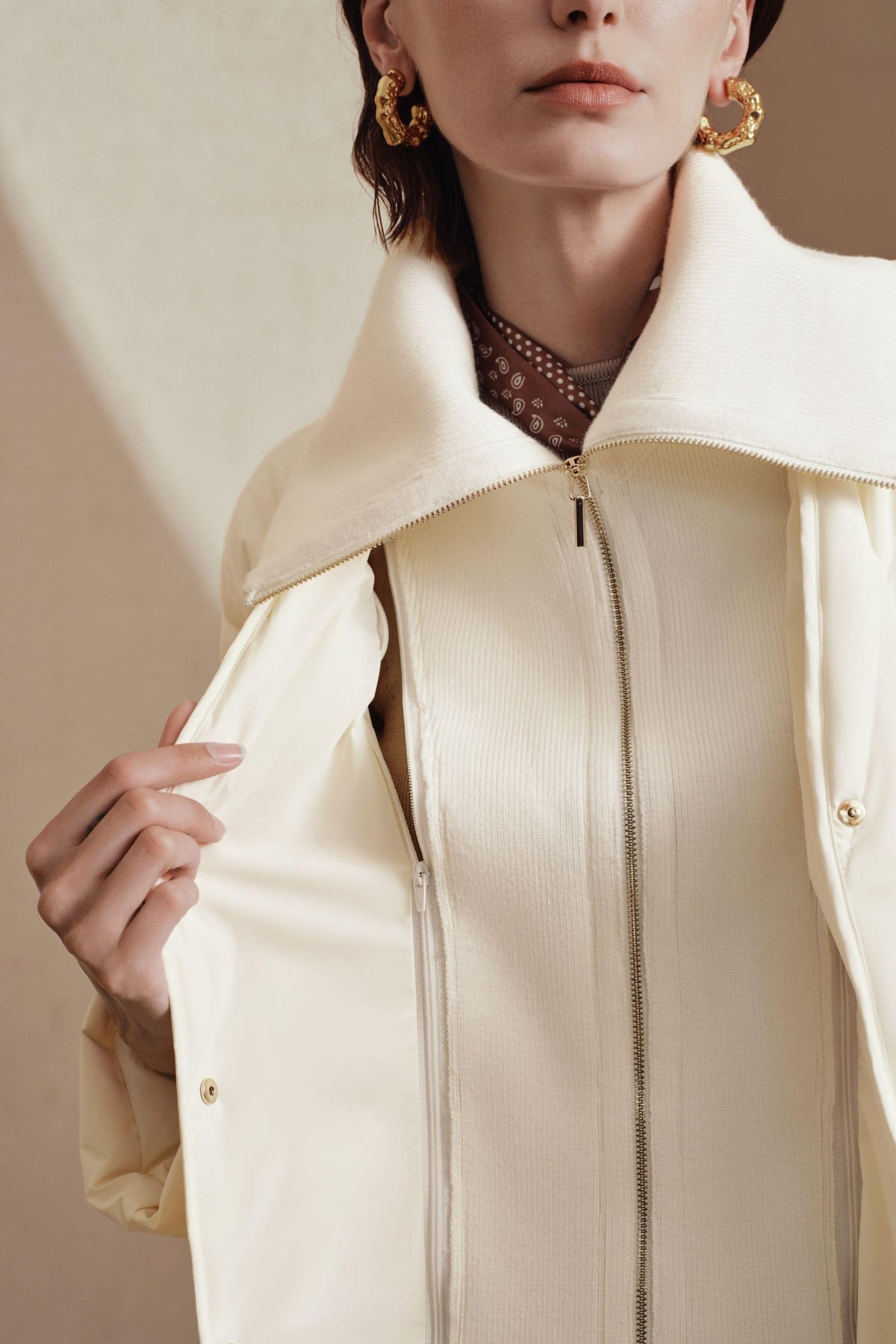 Womens Lapel Collar Goose Down Jacket 152