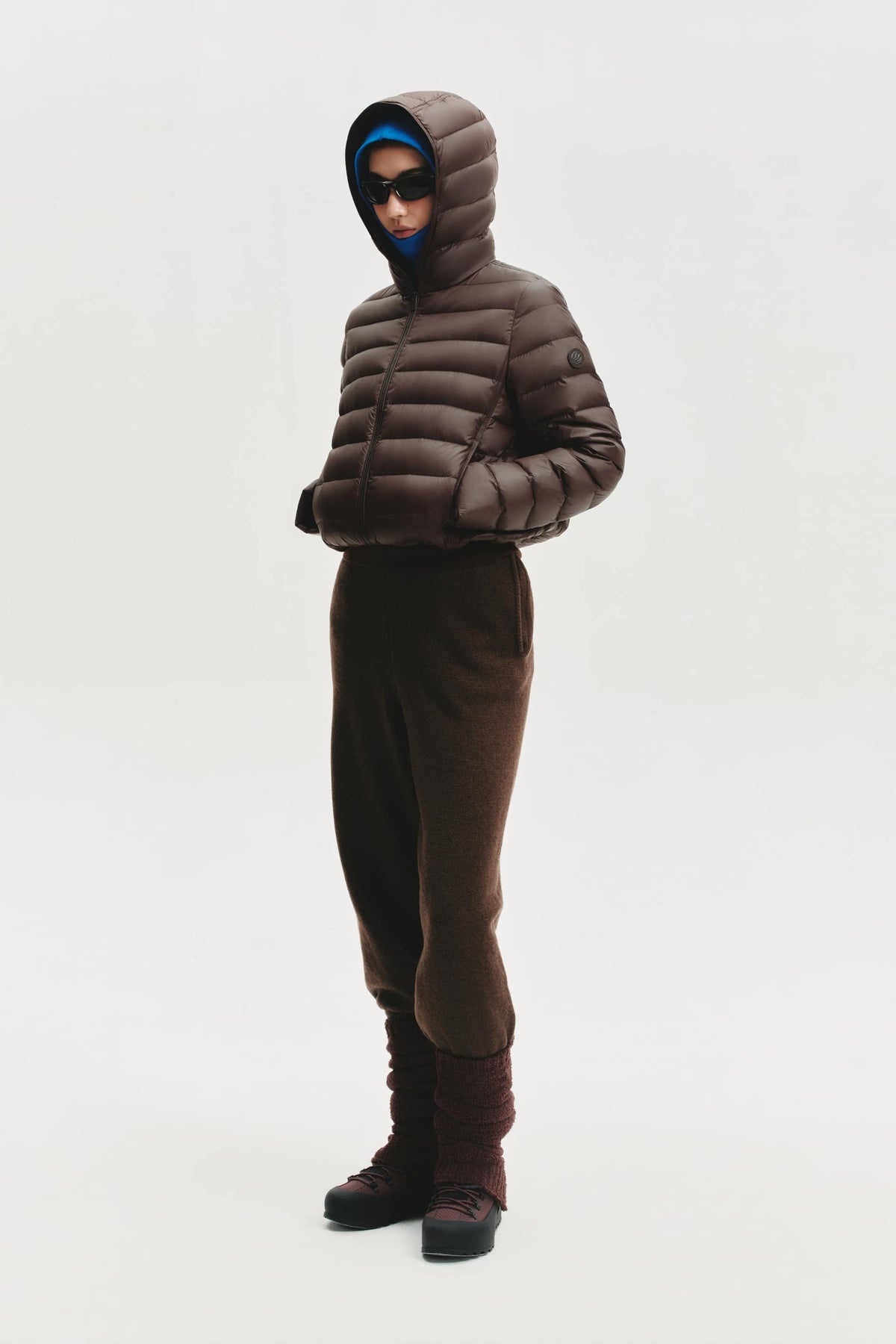 Womens Oversized Goose Down Jacket W/ Hood 054M