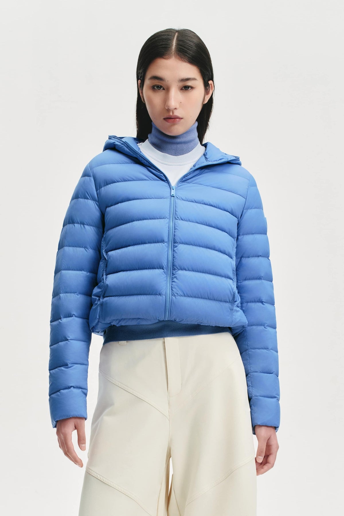 Womens Oversized Goose Down Jacket W/ Hood 054M