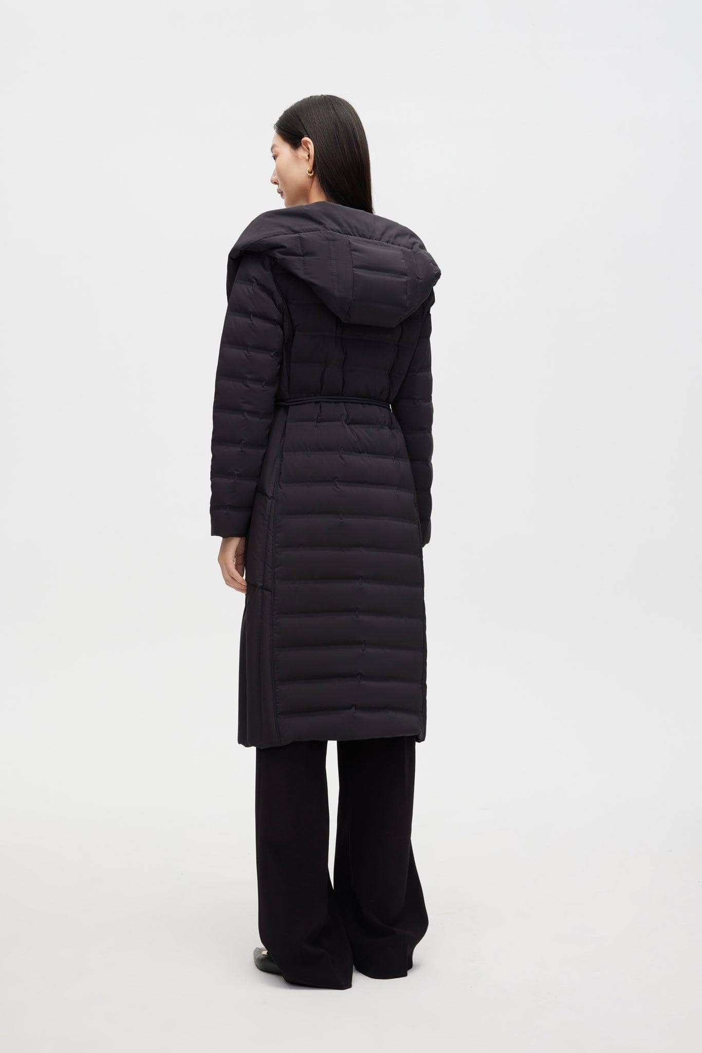 BOSIDENG 2022 Long Wrap Goose Down Coat With Belt Jacket