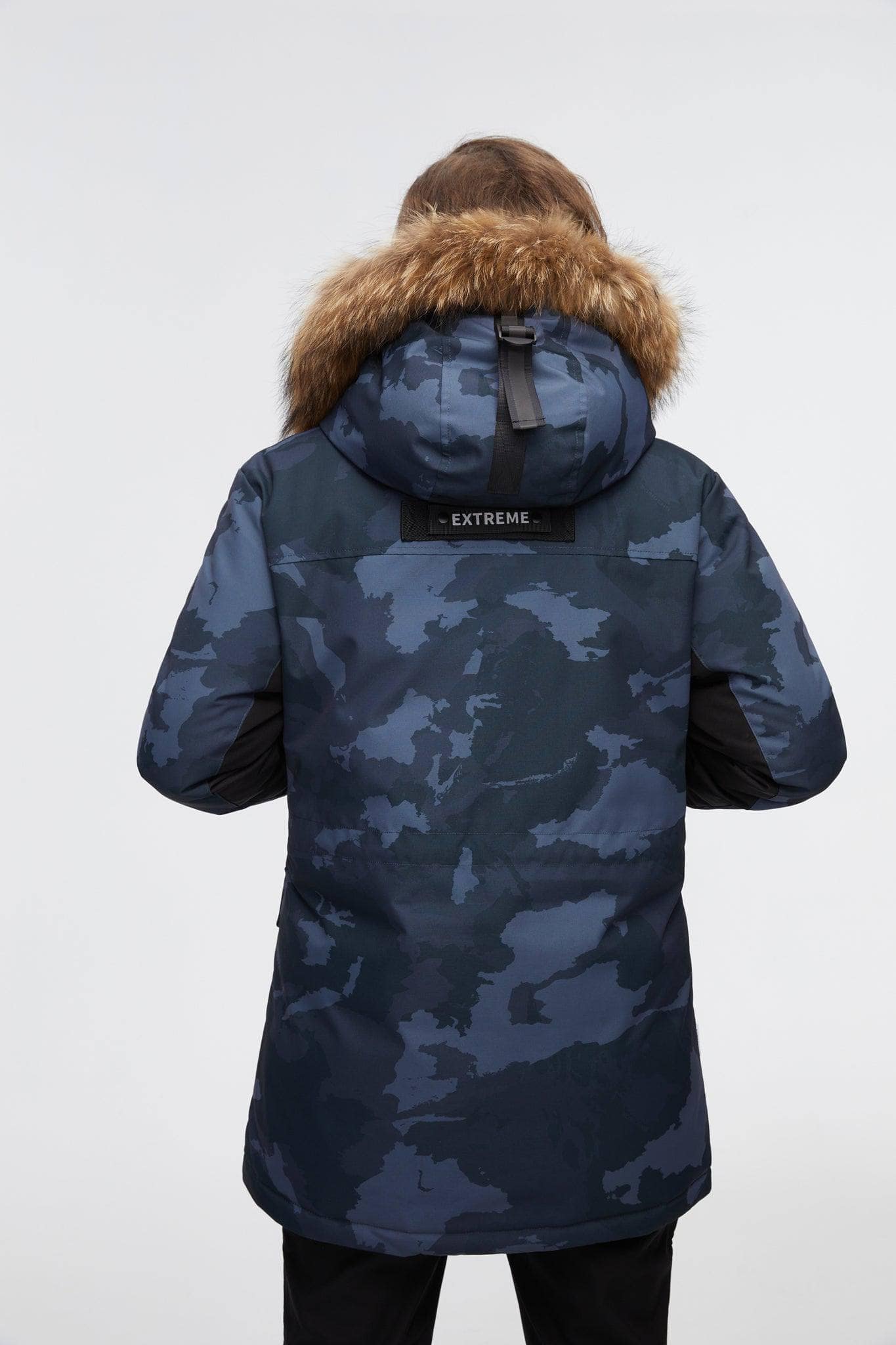 BOSIDENG 2022 Mid-Length Goose Down Trench With Fur Jacket