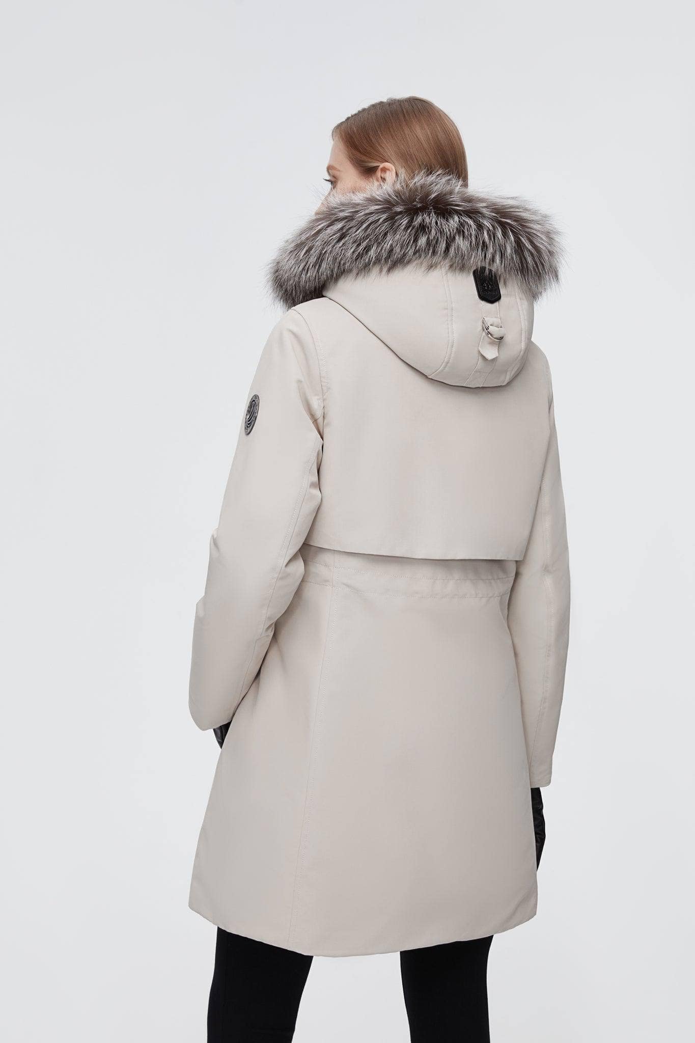 BOSIDENG 2022 Mid-Length Goose Down Trench With Fur Jacket