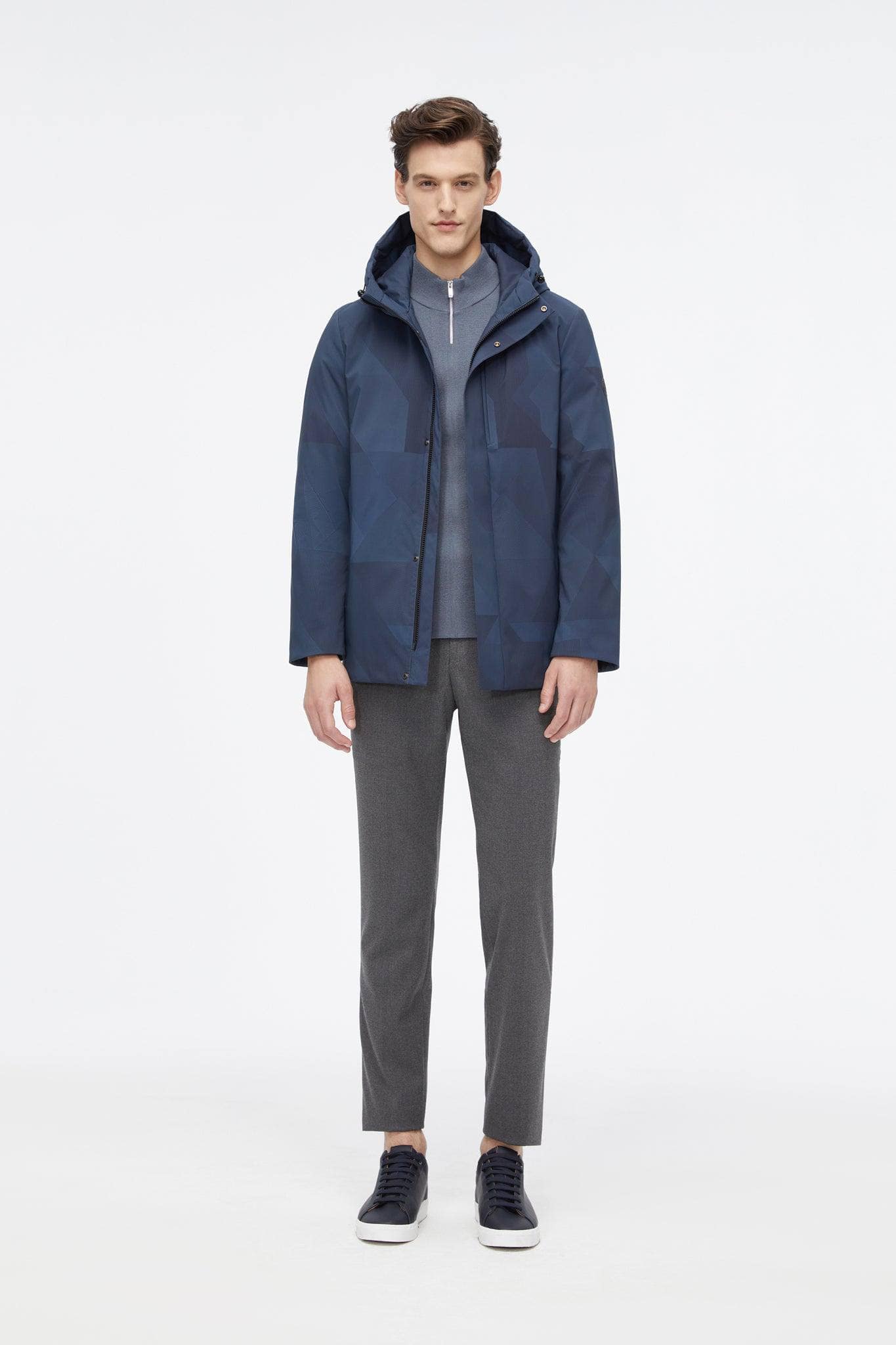 BOSIDENG 2022 Versatile Goose Down Short Trench Jacket