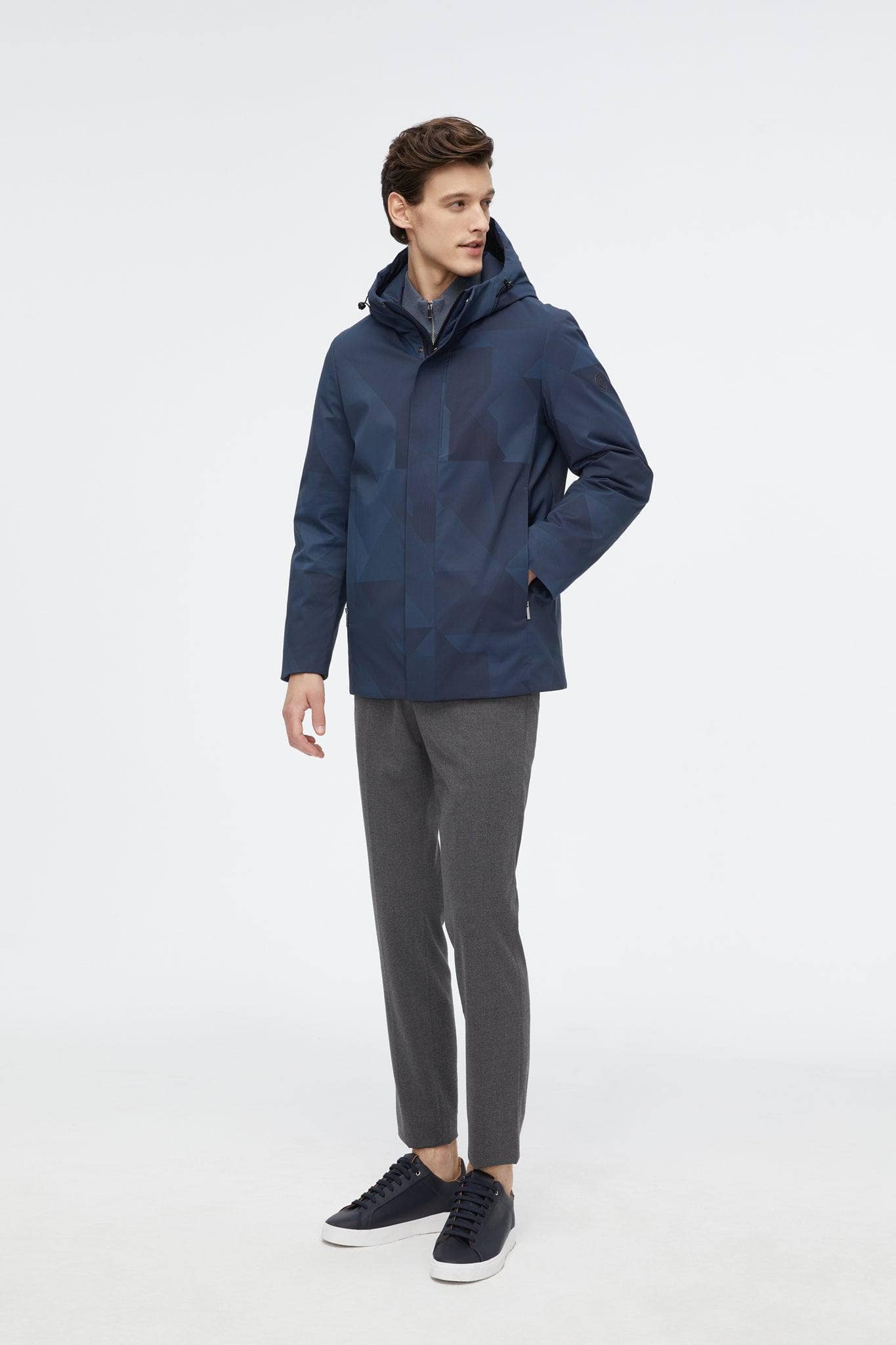 BOSIDENG 2022 Versatile Goose Down Short Trench Jacket