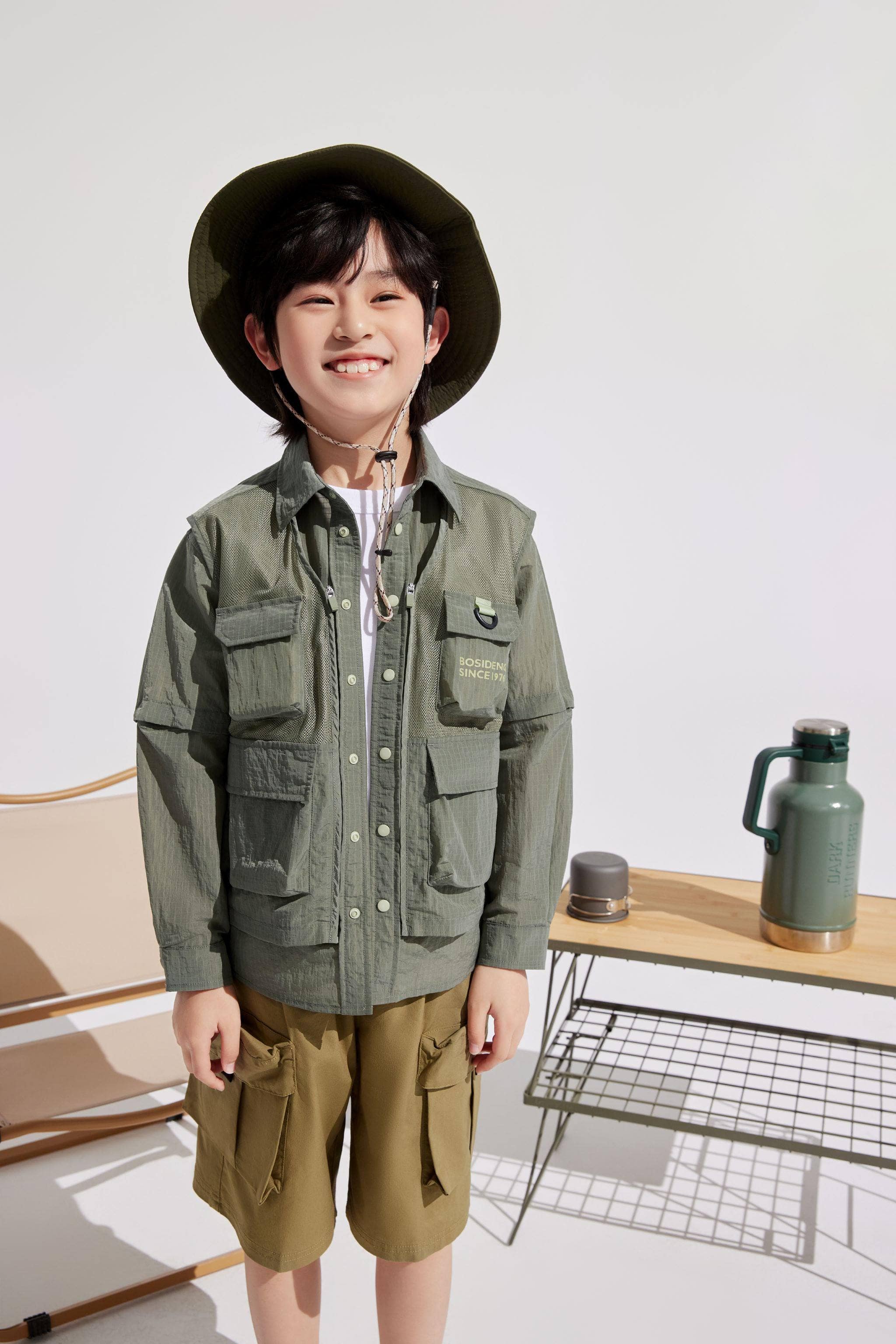BOSIDENG SS23 Kids Shell Jacket 6-7 yrs / Olive green