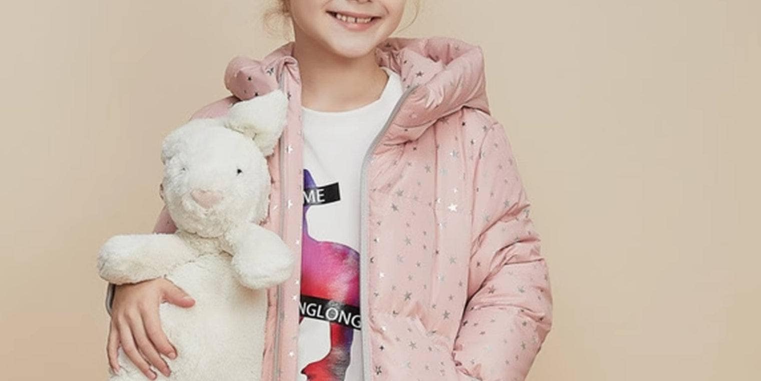 rosy monster ドットdot quilting jacket Toddler Girl Long-Sleeve Midweight Quilted Jacket - Pink