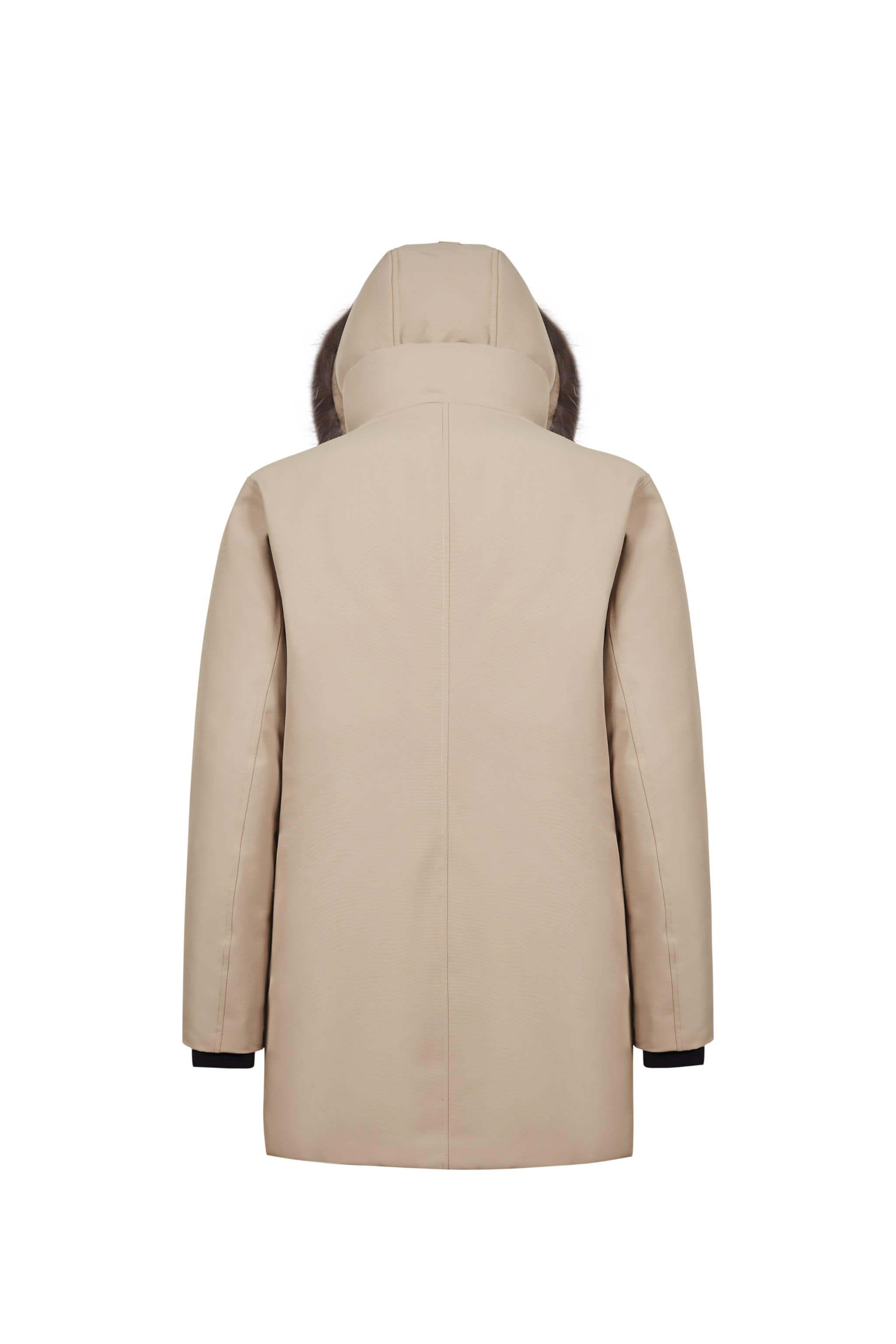 Mid-Length Hooded Goose Down Trench