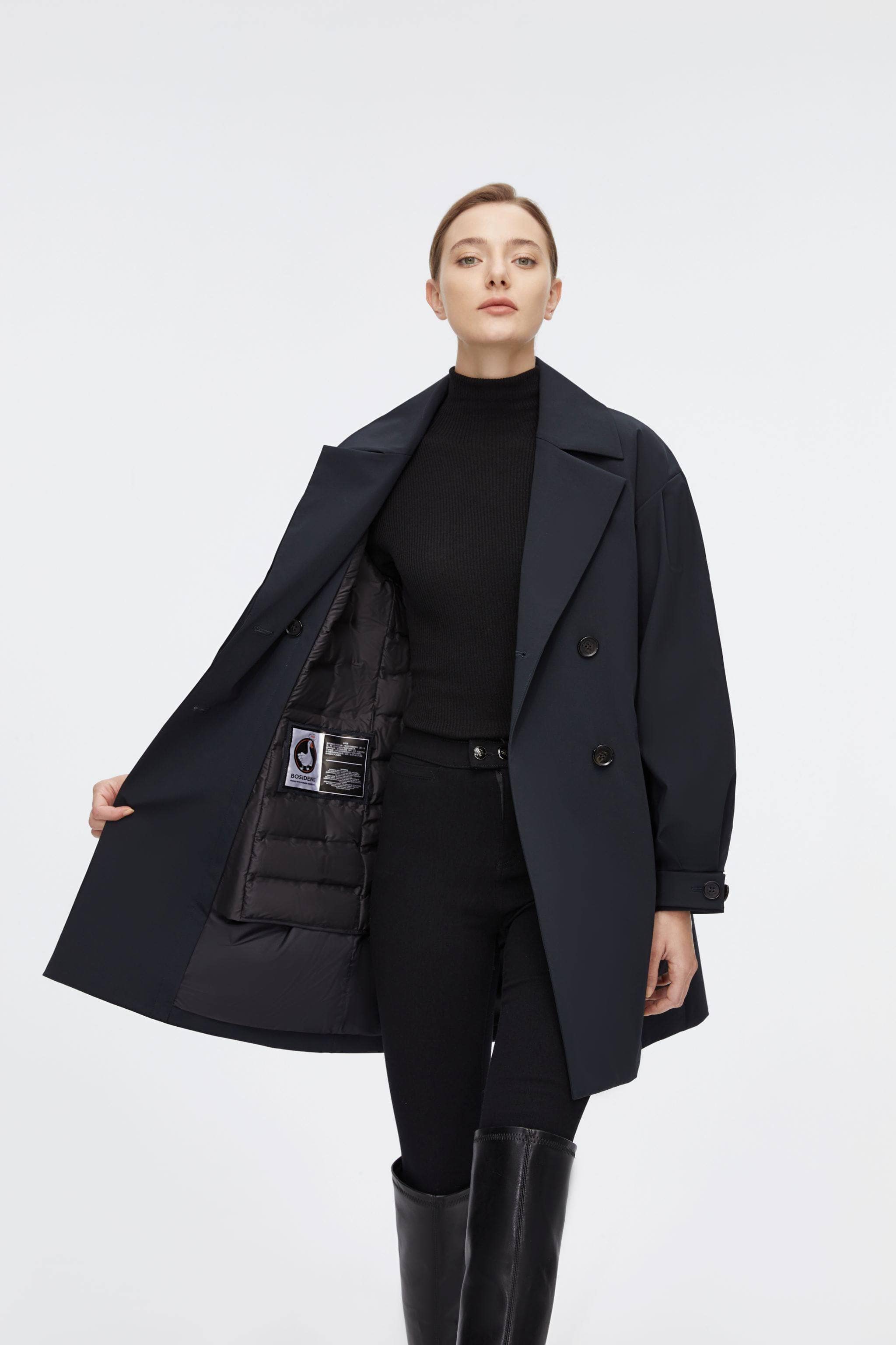 ジャケット・アウター Overcoat Dropped Shoulder Single Jacket OVERSIZED JACKET ZW COLLECTION - Dark navy | ZARA United States