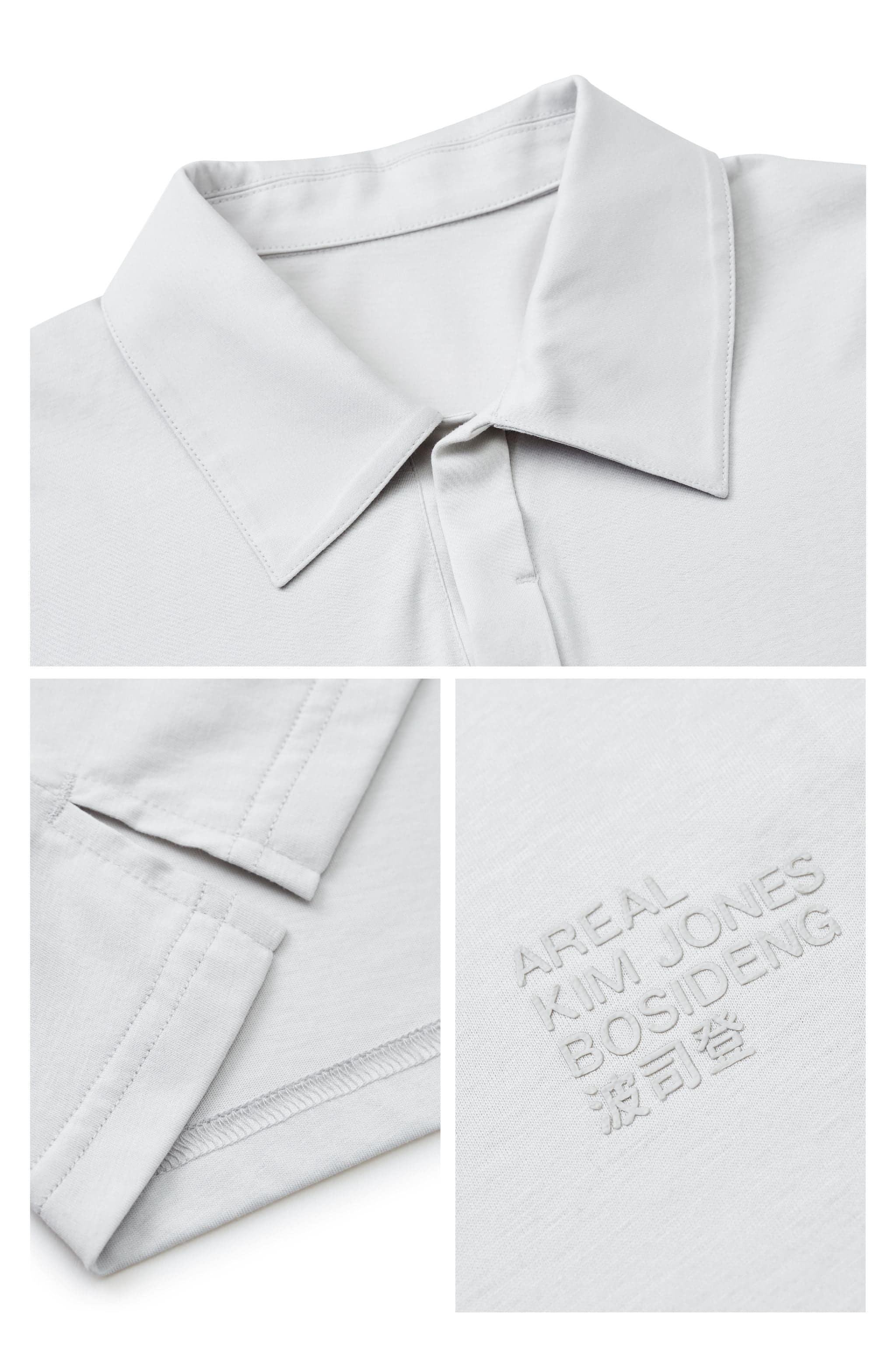 BOSIDENG AREAL Men's Short Sleeved Polo 933 — men's polo shirt has a soft, breathable knit layer that supports all-day — view 2 — Kim Jones