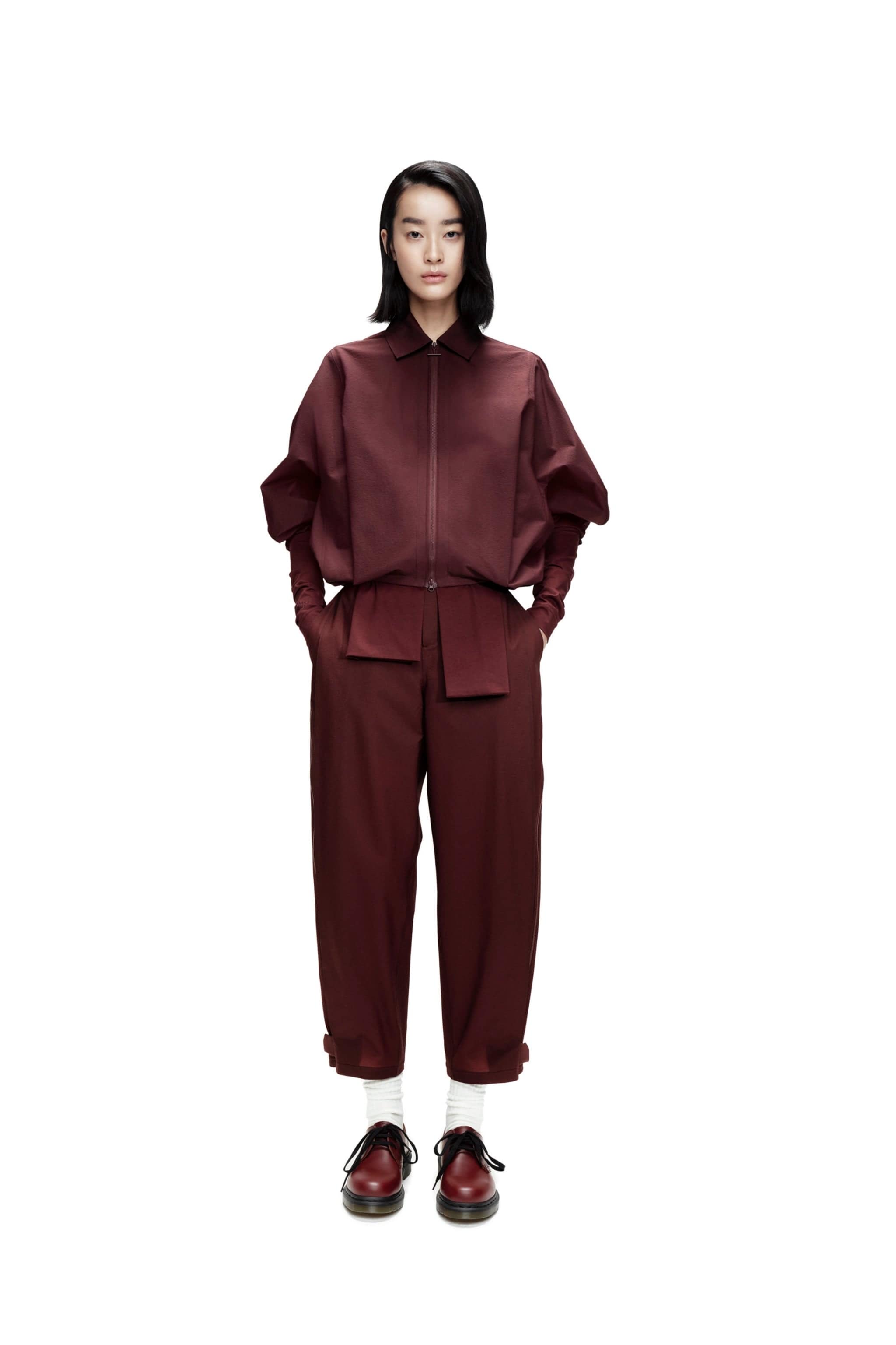 AREAL AREAL Women's Lapel Collar Bomber Jacket 976 Jacket