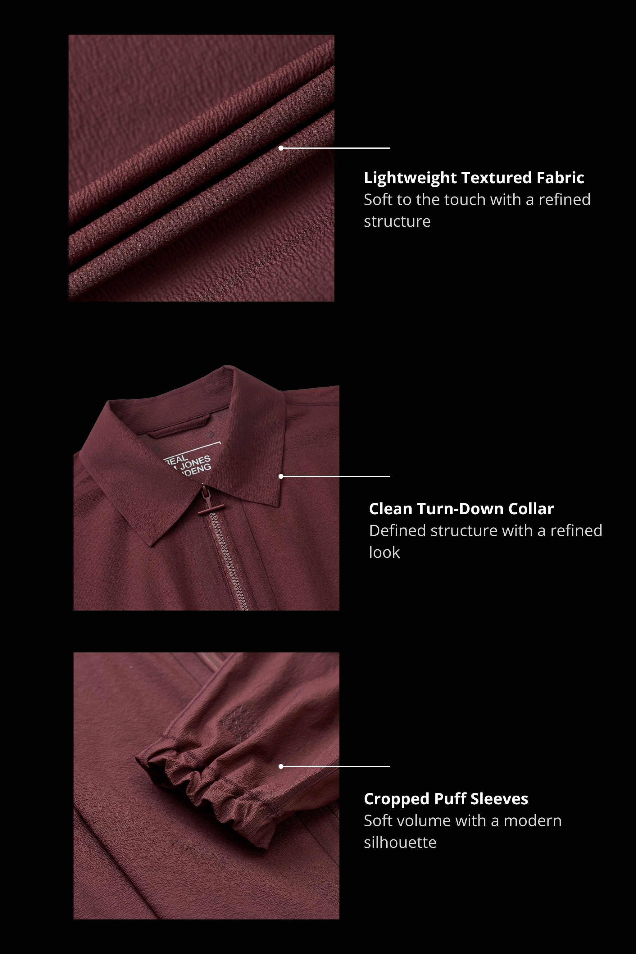 AREAL AREAL Women's Lapel Collar Bomber Jacket 976 Jacket