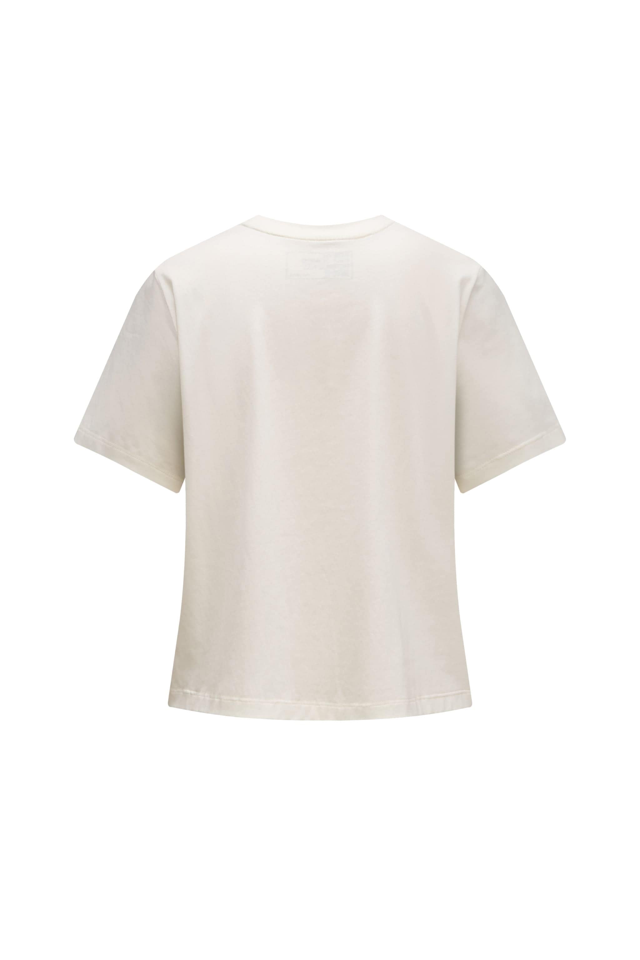 BOSIDENG AREAL Women's Short Sleeved T-shirt 984 — T-shirt integrates the natural cooling properties of silk and wool — view 5 — Kim Jones