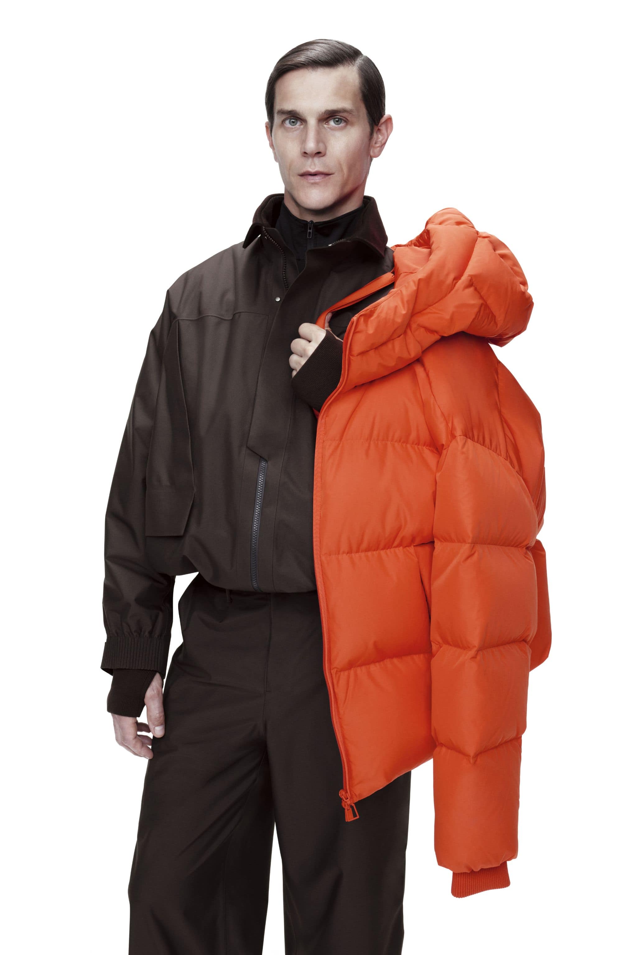 AREAL Men's Goose Down Puffer With Hood 915
