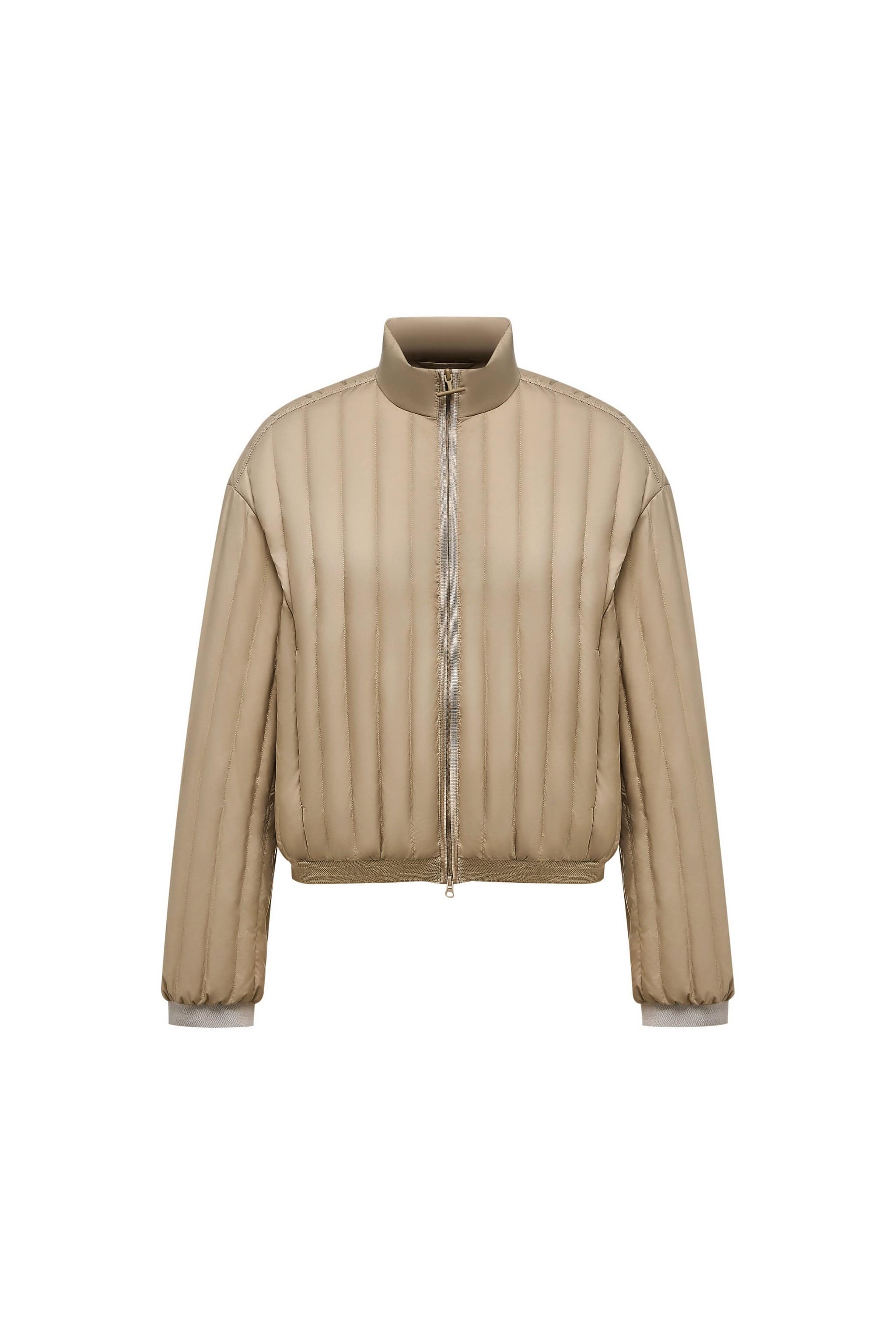 BOSIDENG AREAL Women's Goose Down Bomber Jacket 964 — women's bomber jacket delivers excellent lightweight warmth in Light Wheat Brown, sizes 4–14; water-resistant — Kim Jones