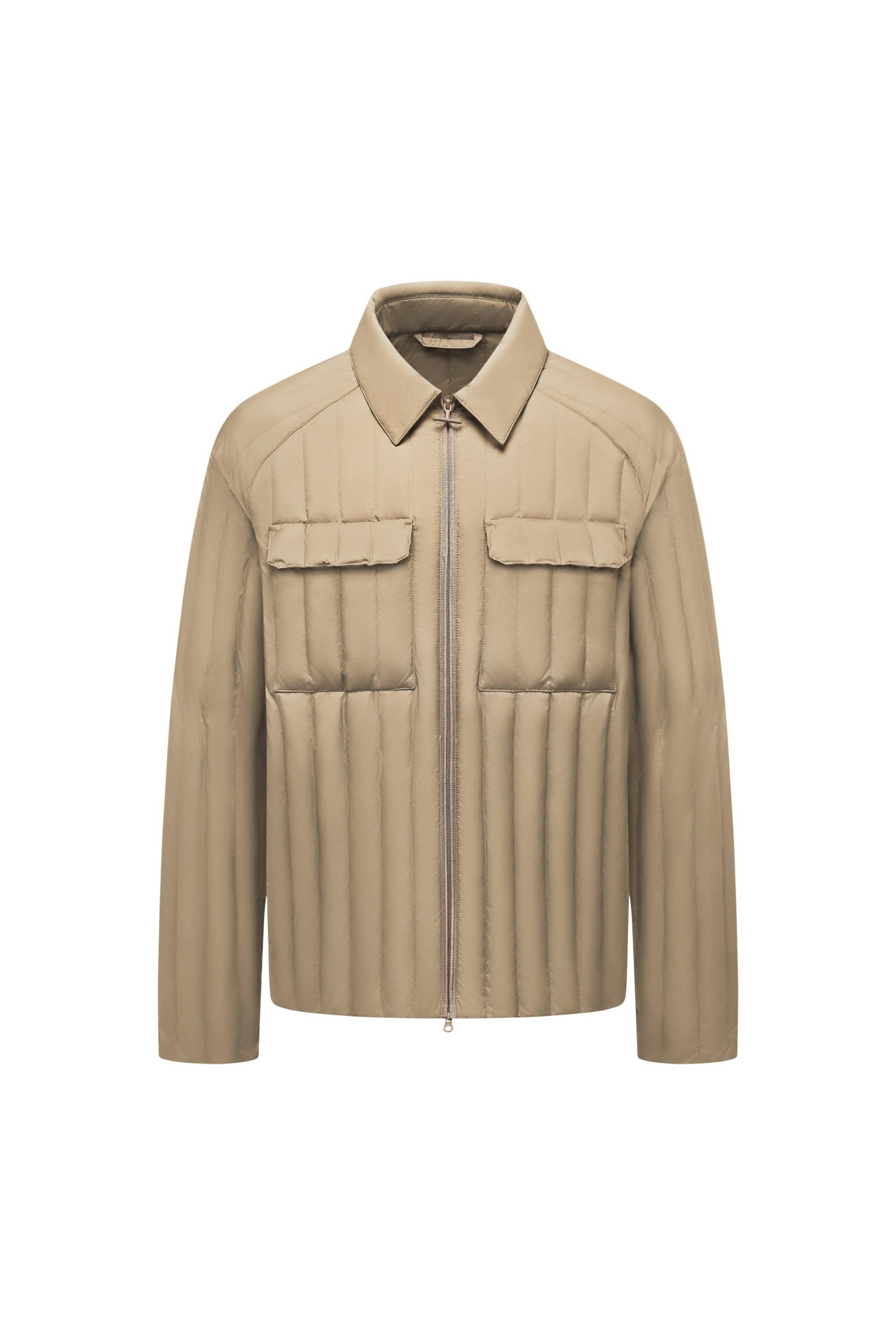 AREAL AREAL Men's Goose Down Shacket 913 Jacket Light Wheat Brown / S