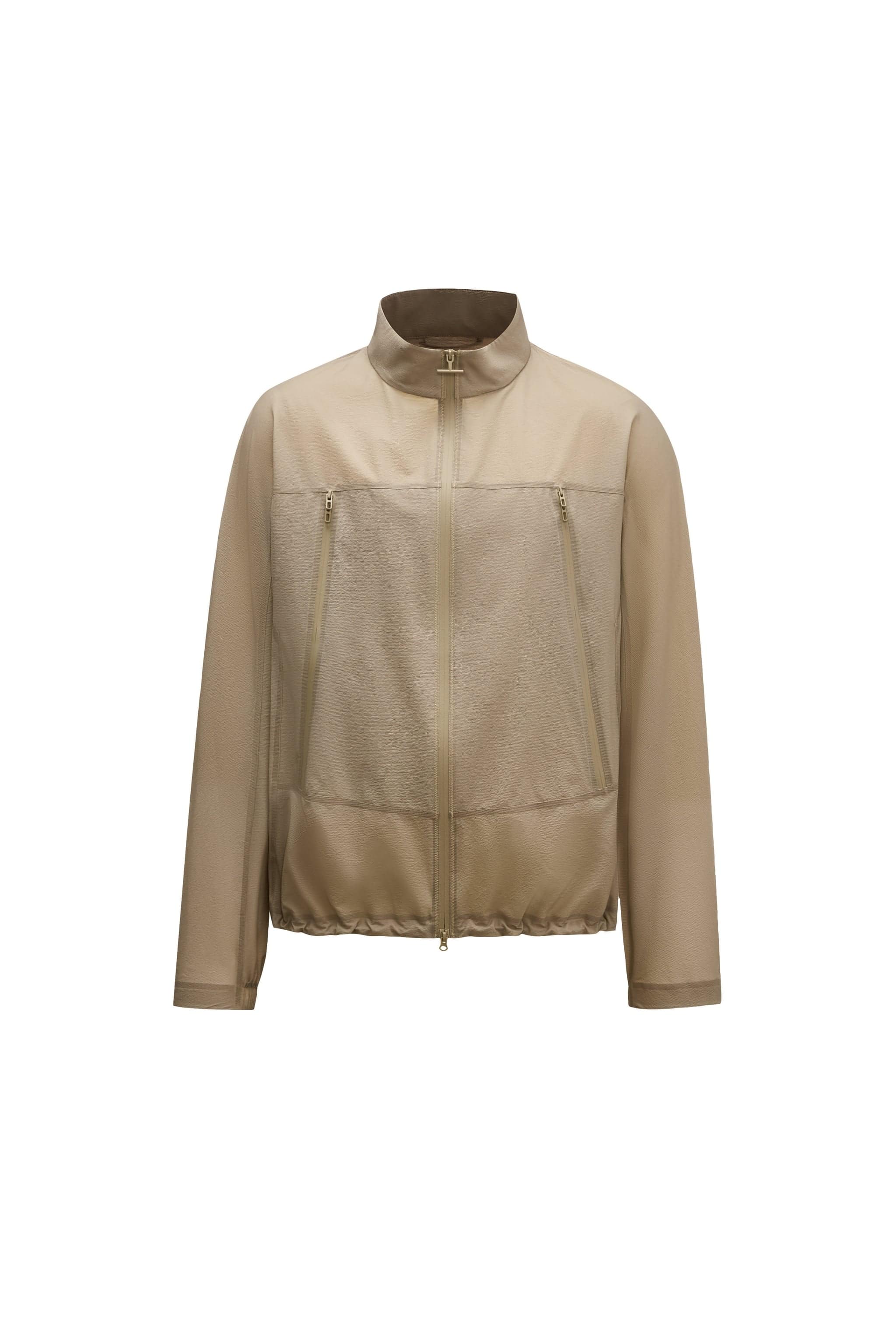 AREAL AREAL Men's Stand Collar Bomber Jacket 921 Jacket Light Wheat Brown / S