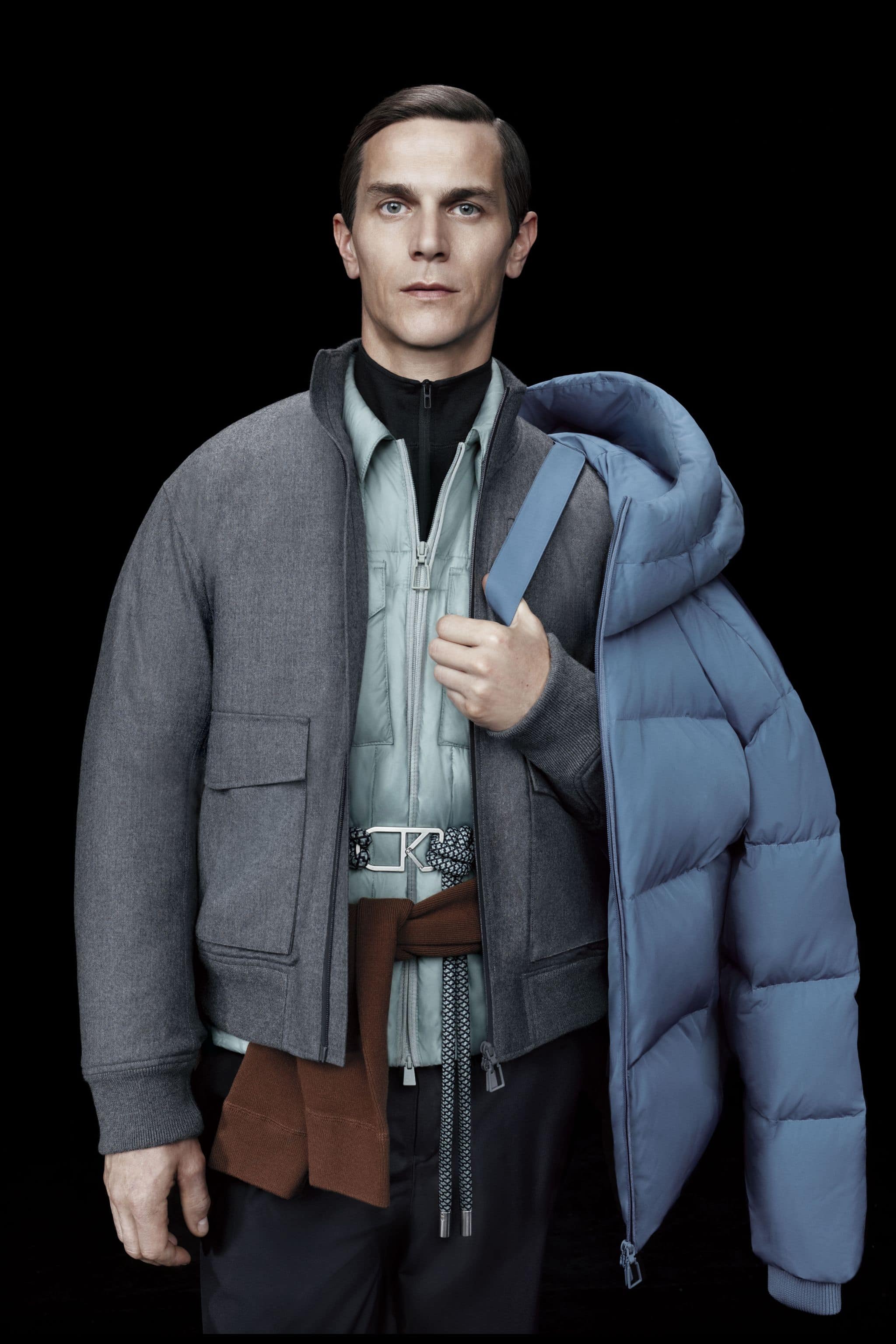 AREAL Men's Goose Down Puffer With Hood 915