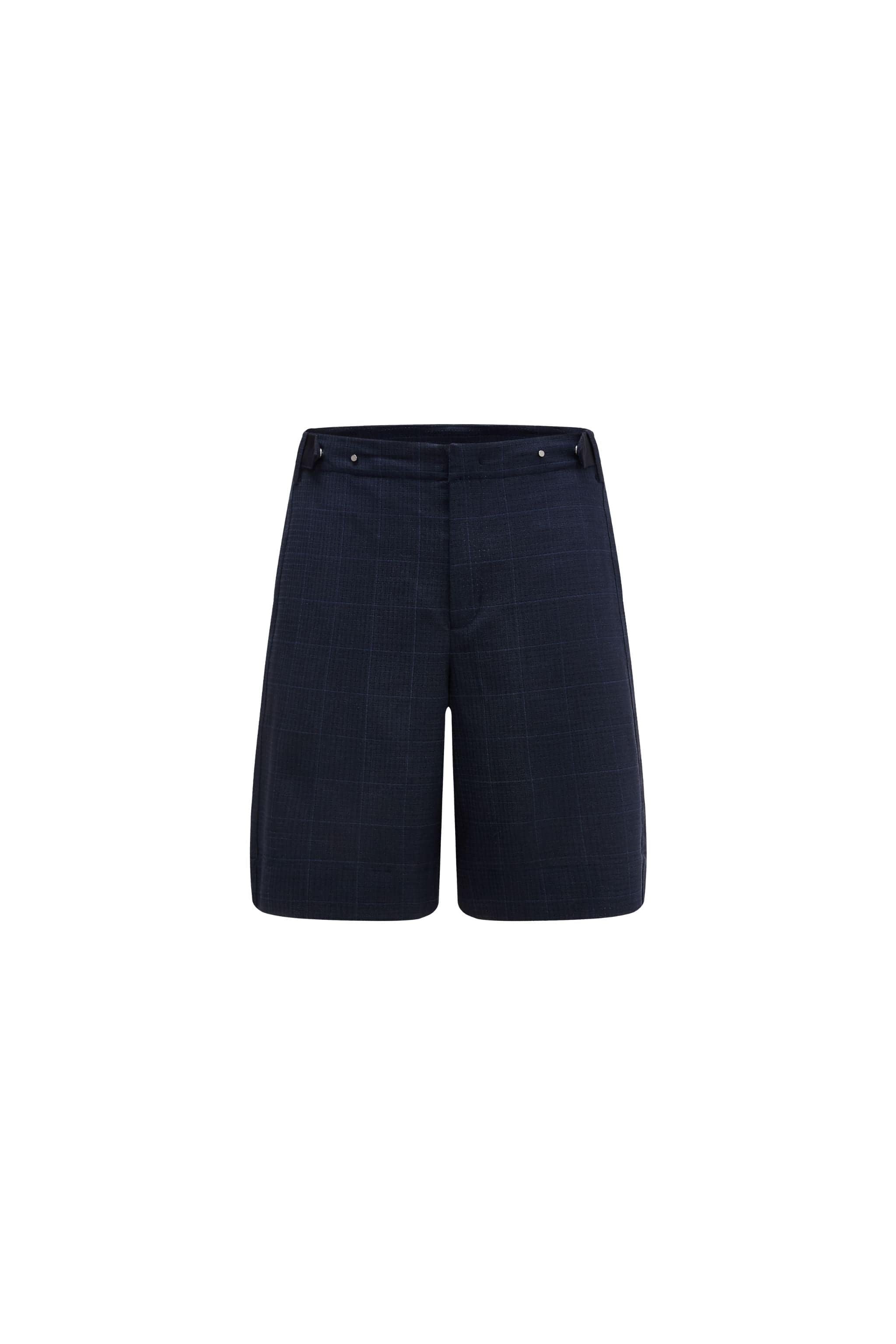 BOSIDENG AREAL Men's Shorts 935A — men's shorts come in a sophisticated premium fabric blend in Subtle Dark Blue Check, sizes S–XL