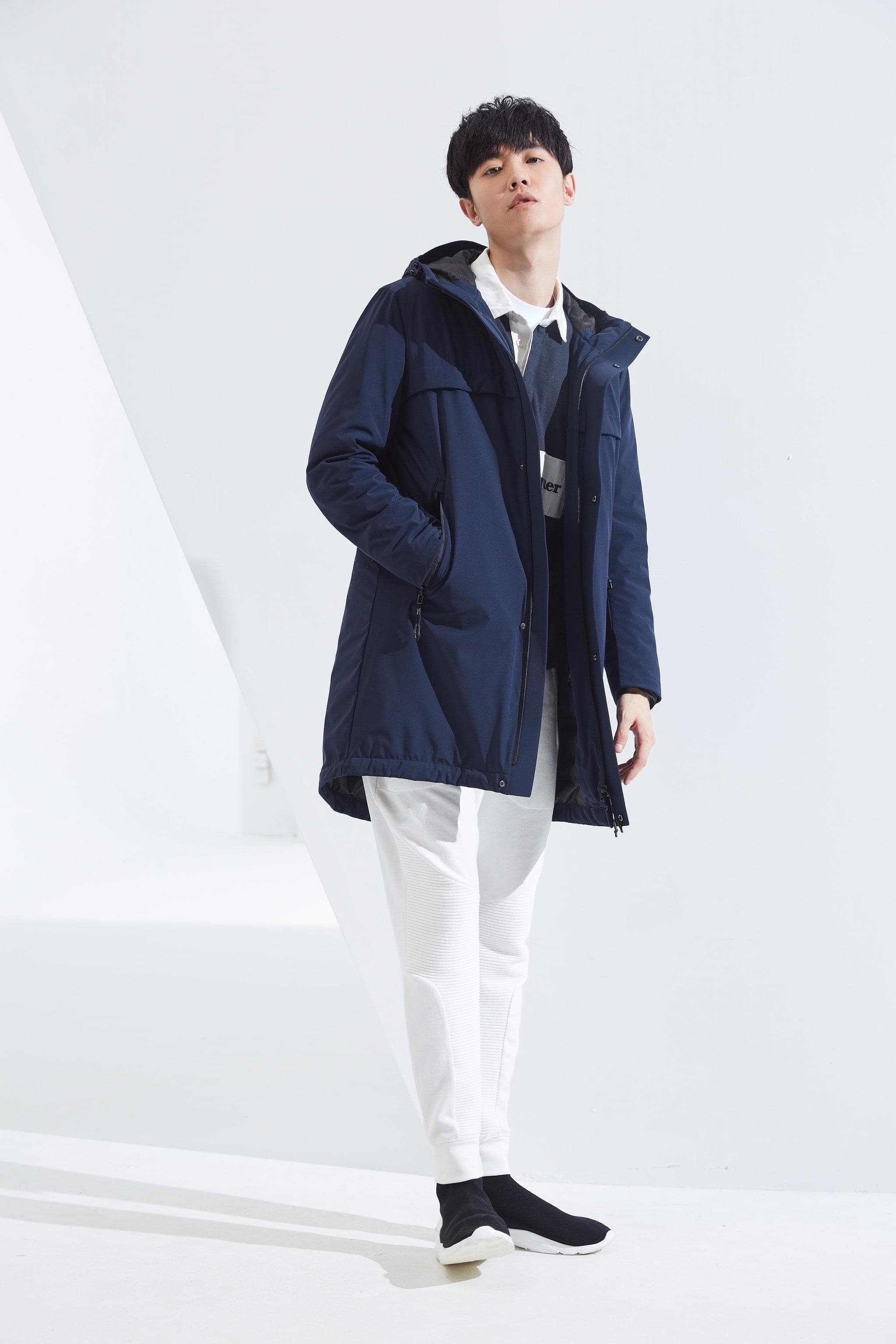 BOSIDENG 2 in 1 Parka Style Down Jacket with Hood Jacket