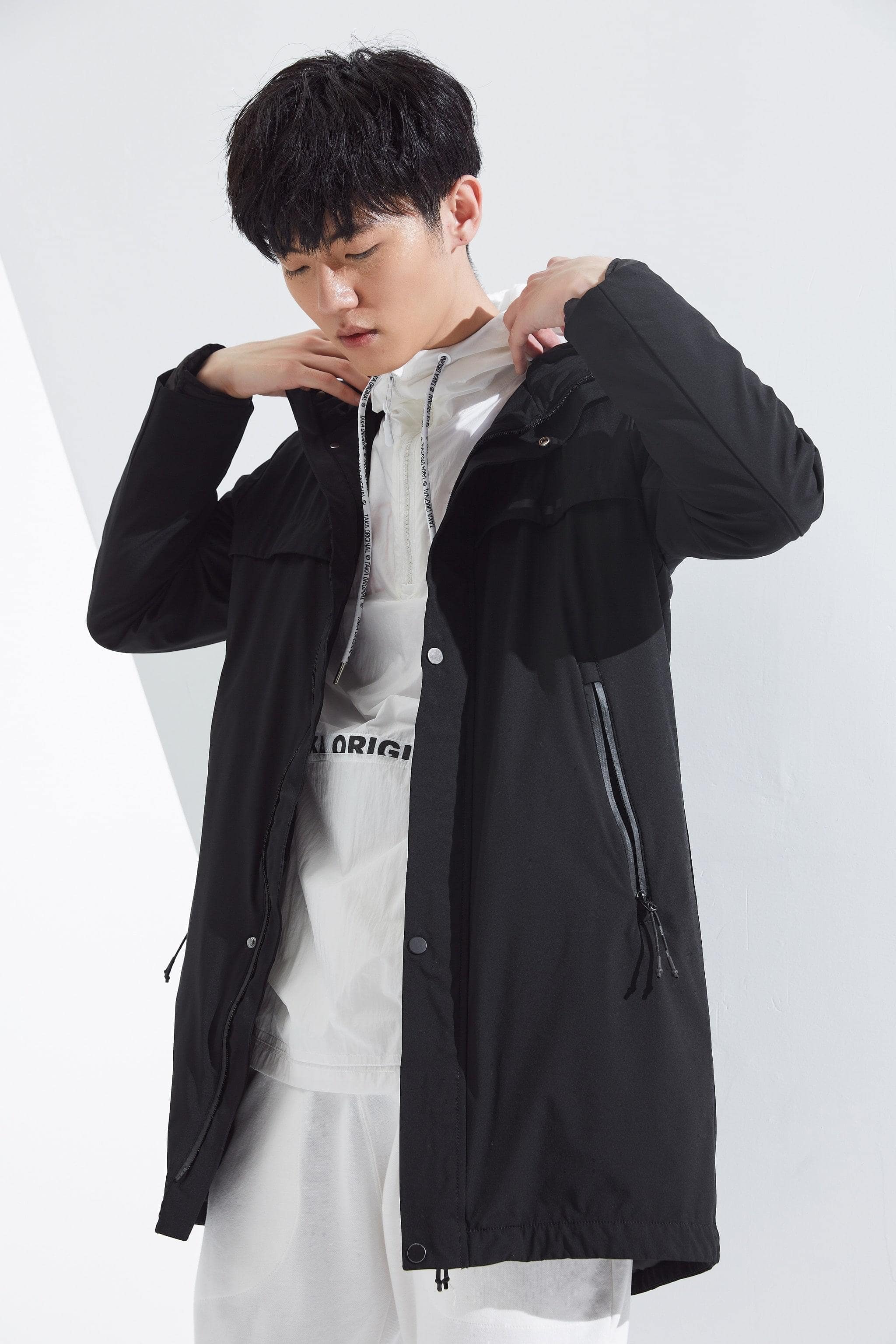 BOSIDENG 2 in 1 Parka Style Down Jacket with Hood Jacket
