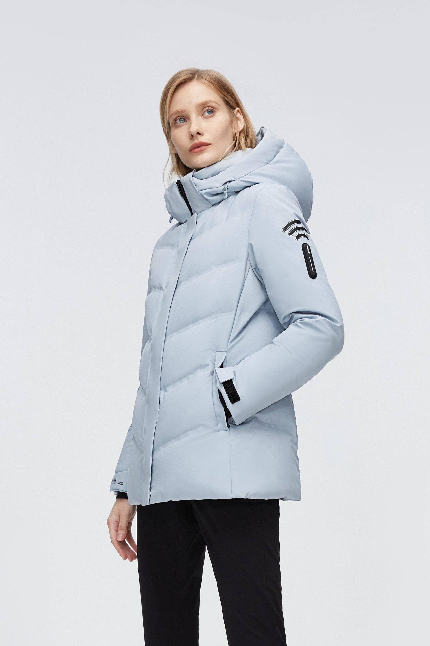 BOSIDENG 2022 GORE-TEX® Detachable Hood Goose Down Coat 6 / Light Slate Grey