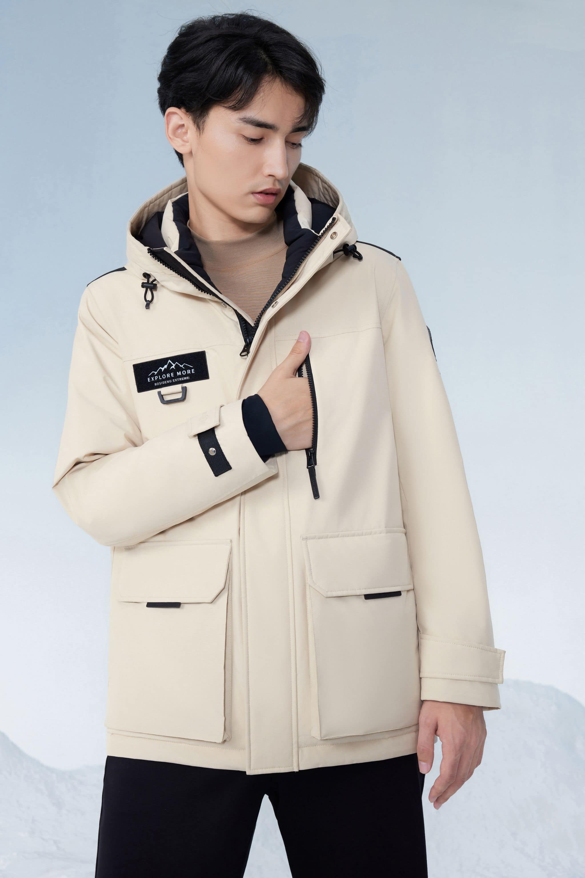 Extreme Short Goose Down Jacket With Hood
