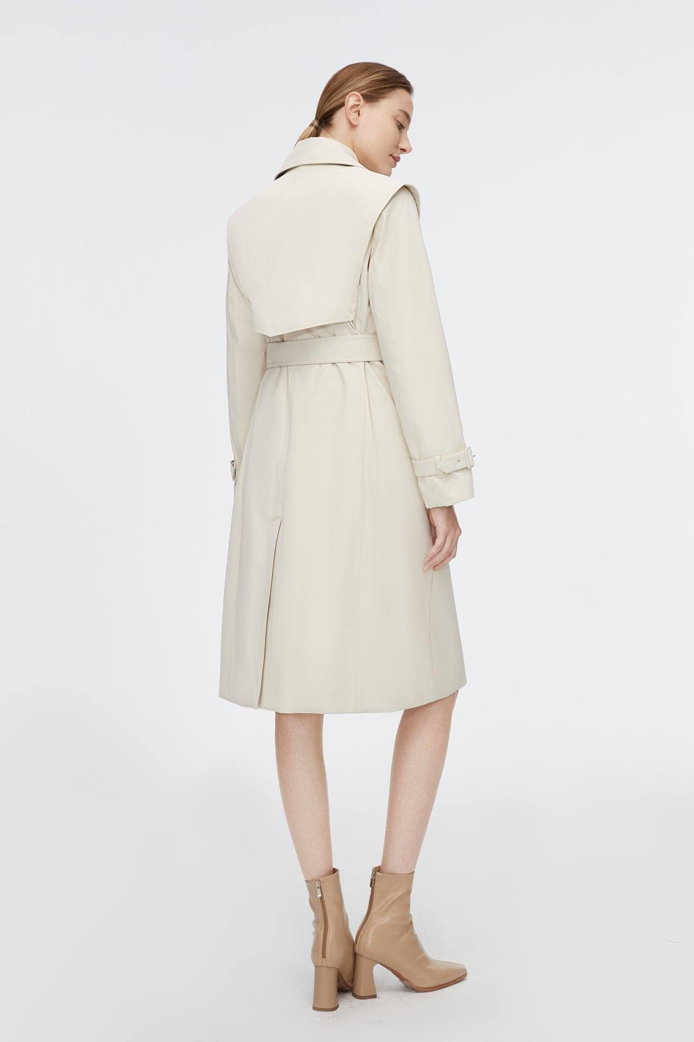 BOSIDENG 2022 Full Length Detachable Goose Down Trench Coat Jacket
