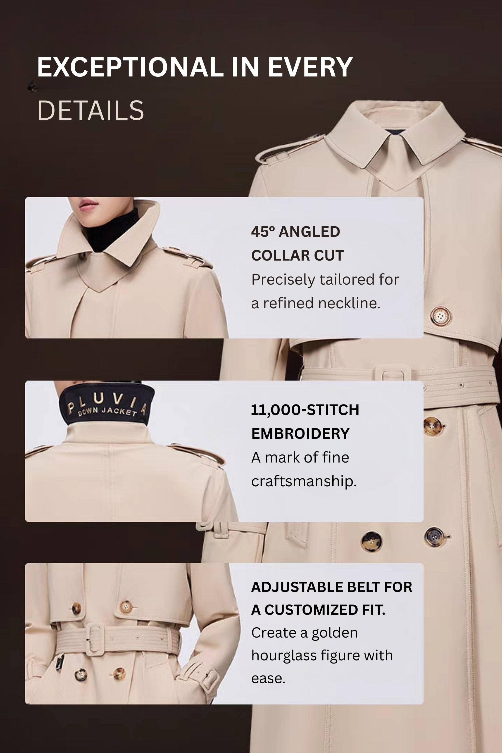 BOSIDENG 2022 Full Length Goose Down Trench Jacket