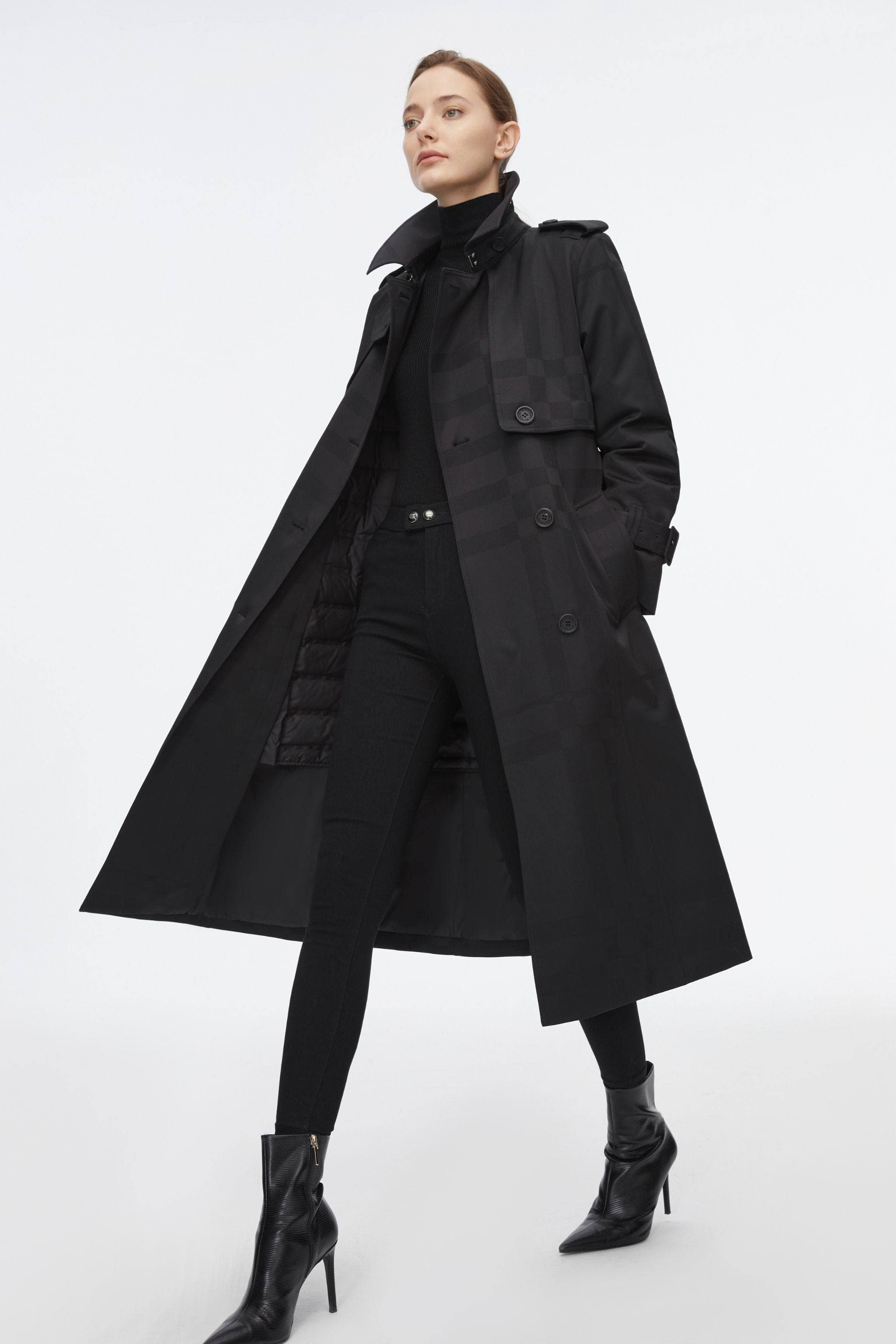 BOSIDENG 2022 Full Length Goose Down Trench Jacket