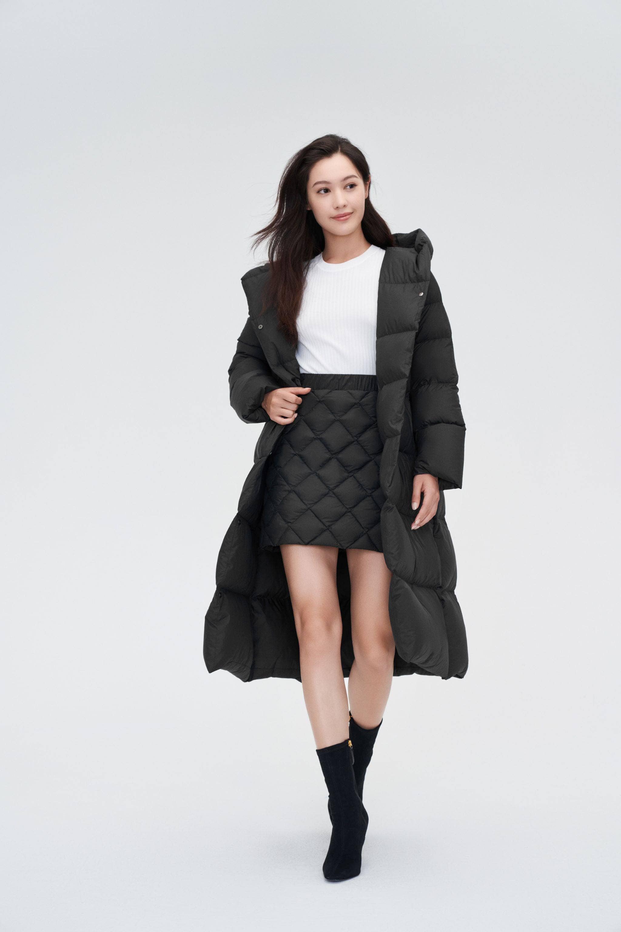 BOSIDENG 2022 Full Length Hooded Down Jacket